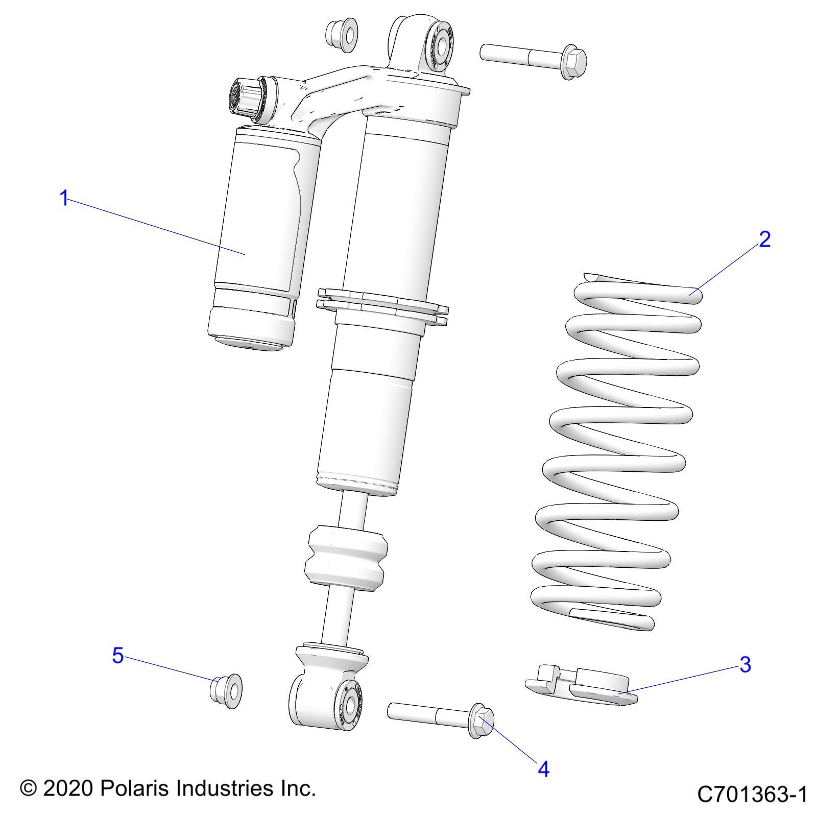 SUSPENSION FRONT SHOCK POUR RZR 900 TRAIL 2023