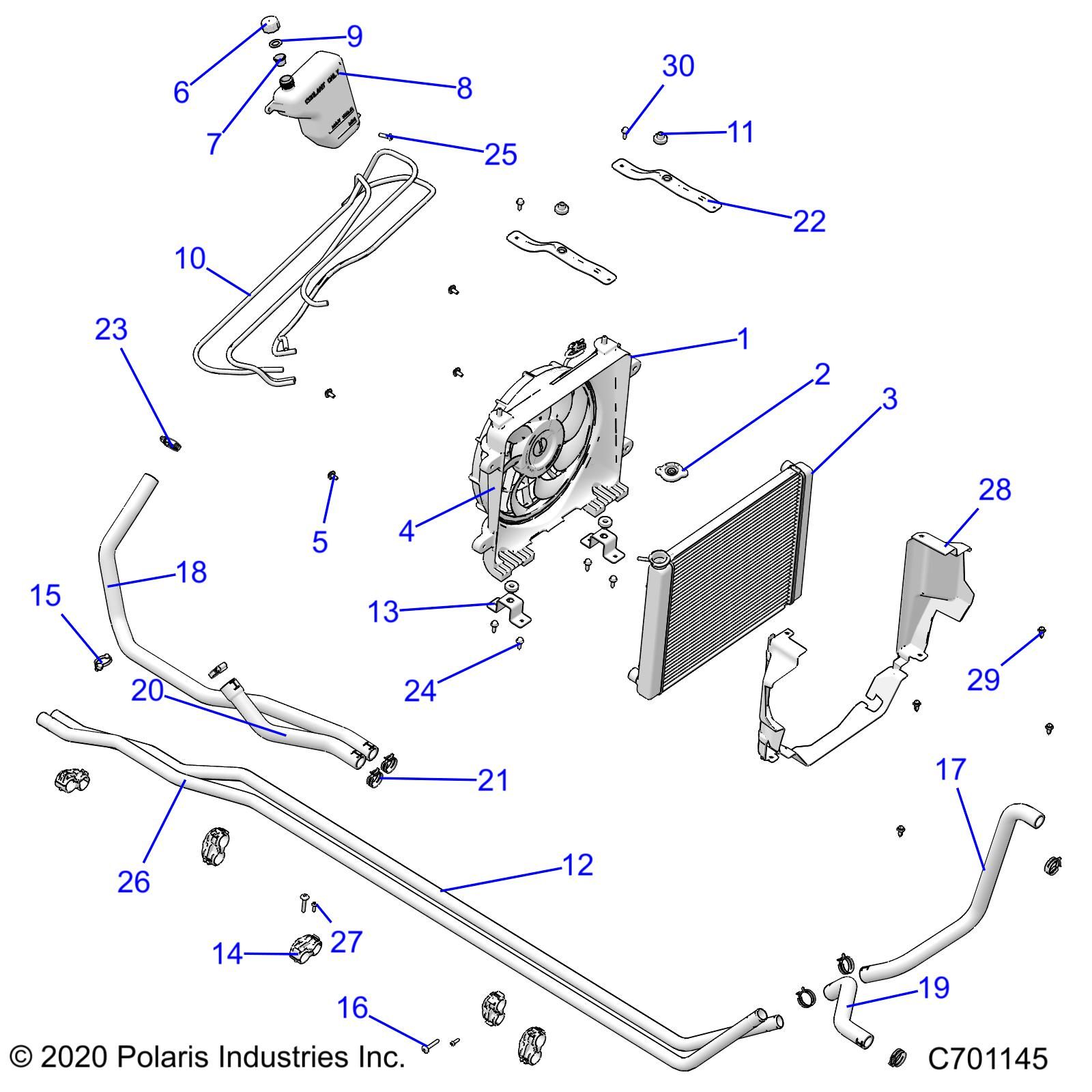 MOTEUR SYSTEME DE REFROIDISSEMENT POUR RANGER 1000 FULL SIZE EPS EU TRACTOR ZUG 2022