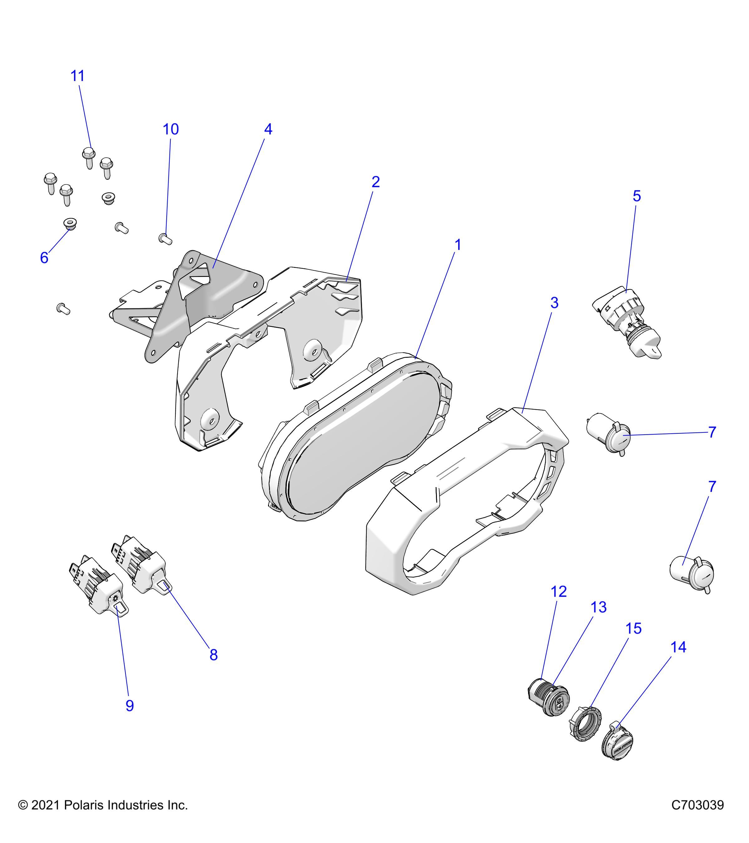 ELECTRIQUE INSTRUMENTS DU TABLEAU DE BORDS ET CONTROLEURS POUR RZR 64 T 2022