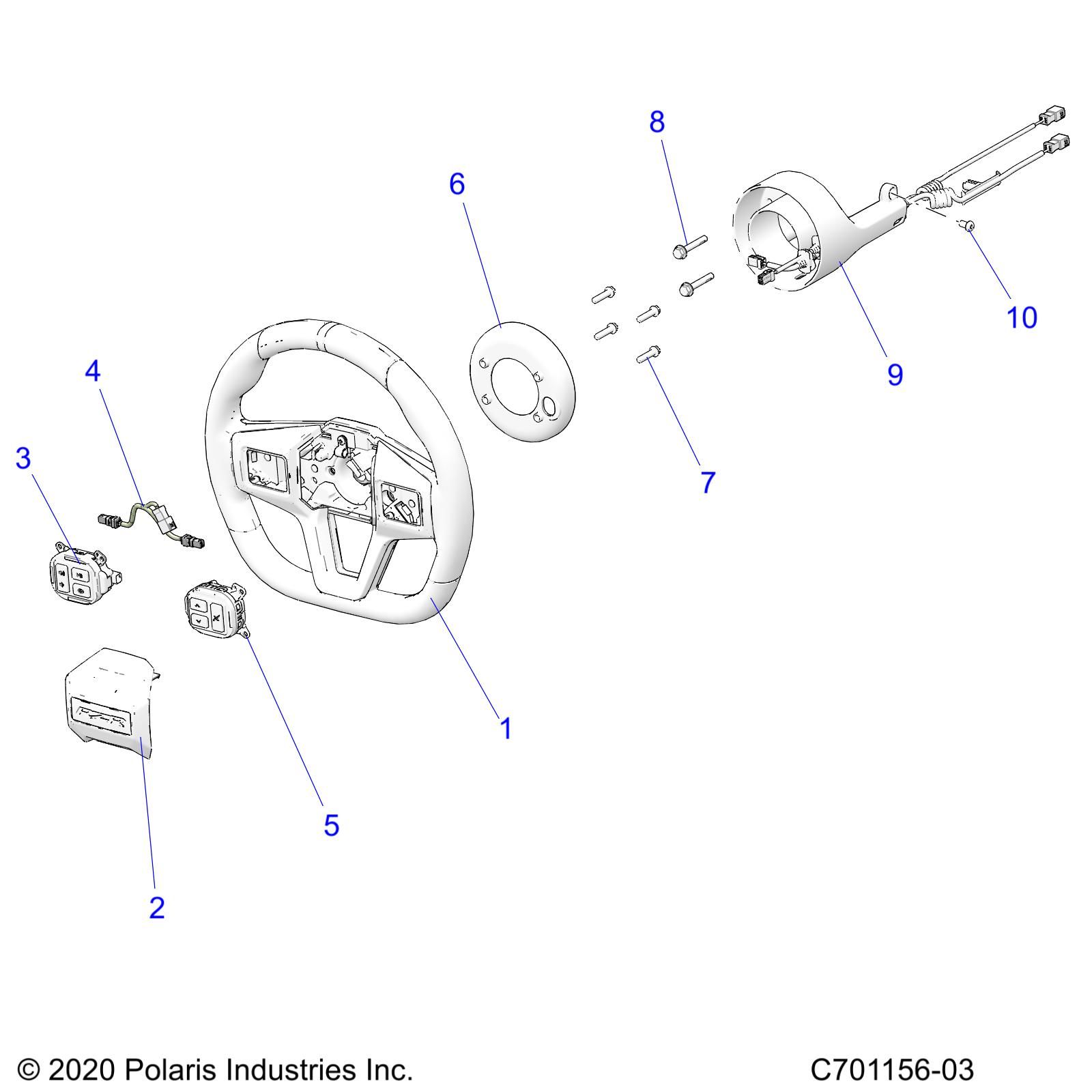 DIRECTION VOLANT POUR RZR PRO R RC R01 2023