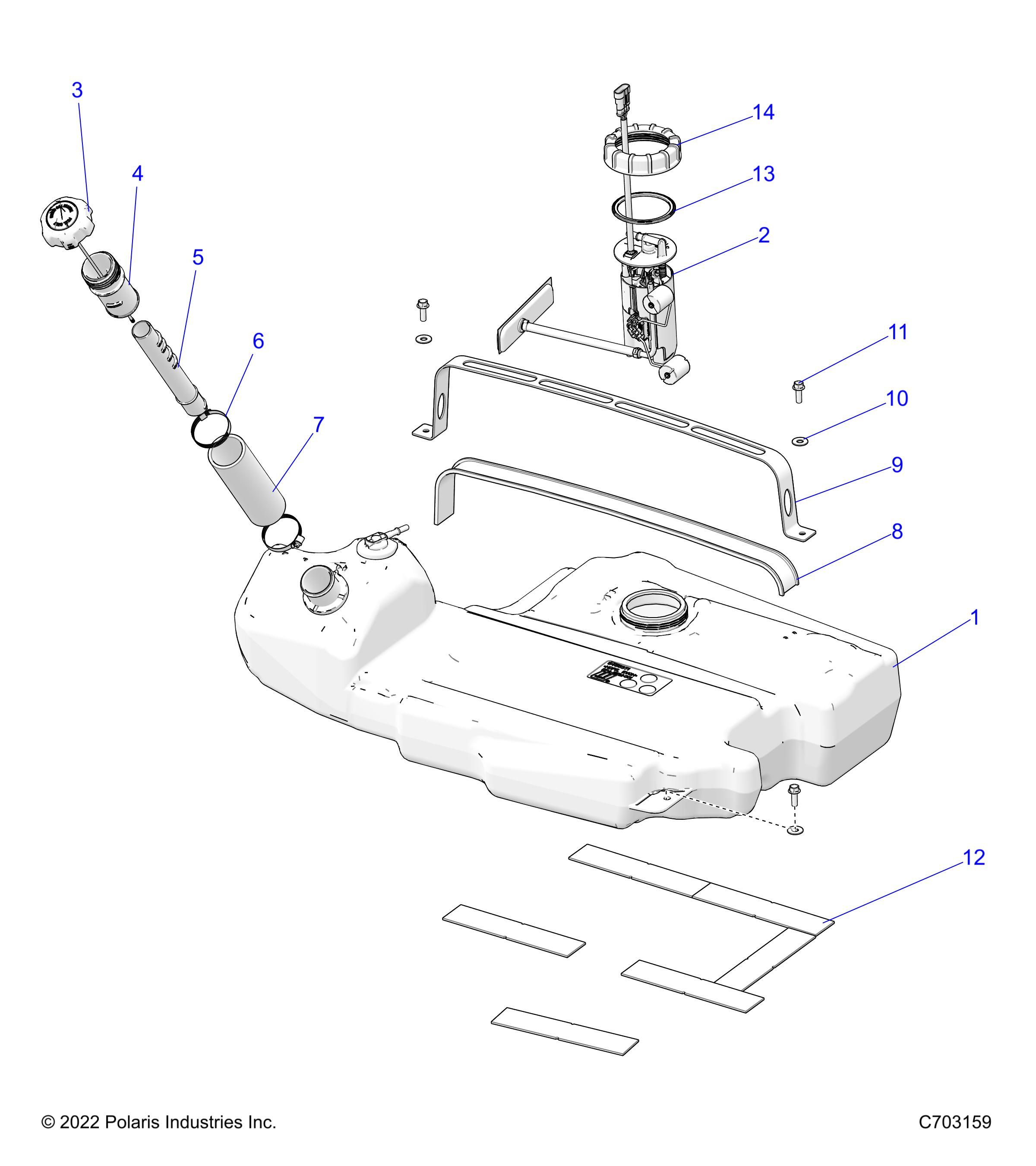 MOTEUR CIRCUIT ET RESERVOIR DE CARBURANT POUR RZR PRO R 2022