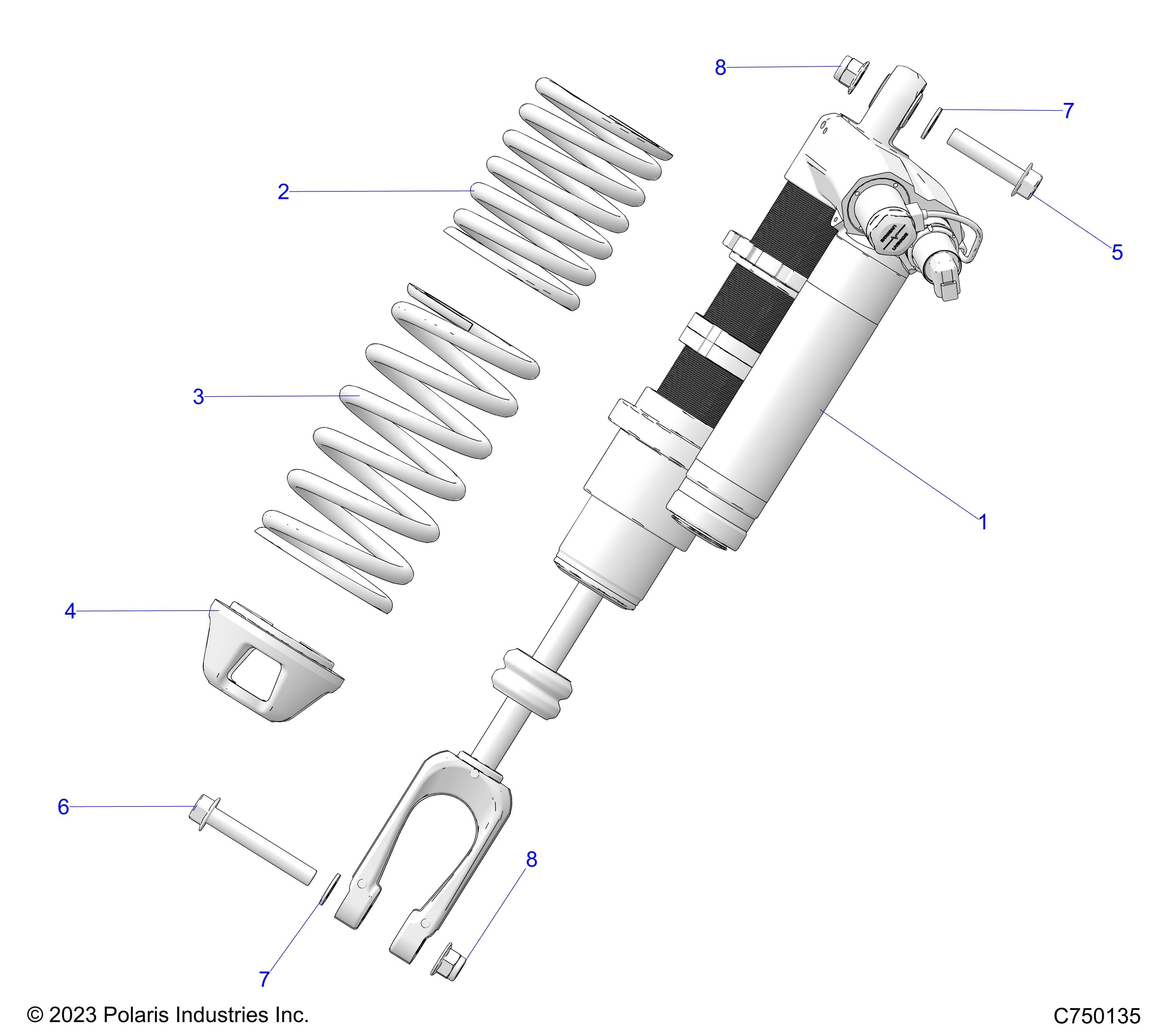 SUSPENSION MONTAGE AMORTISSEUR AVANT POUR RZR PRO R4 ULTIMATE 2025