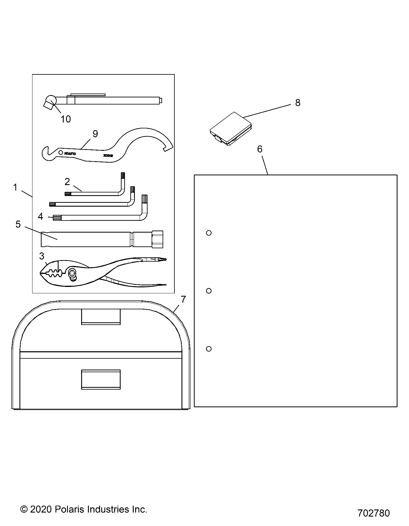 REFERENCES TOOL KIT AND OWNERS MANUALS POUR RANGER 1000 FULL SIZE EPS EU TRACTOR ZUG R01 2023