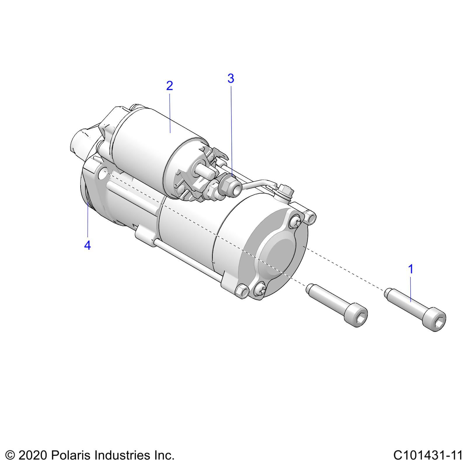 MOTEUR SYSTEME DE DEMARRAGE POUR SPORTSMAN XP 1000 55 EU TRACTORZUG 2022