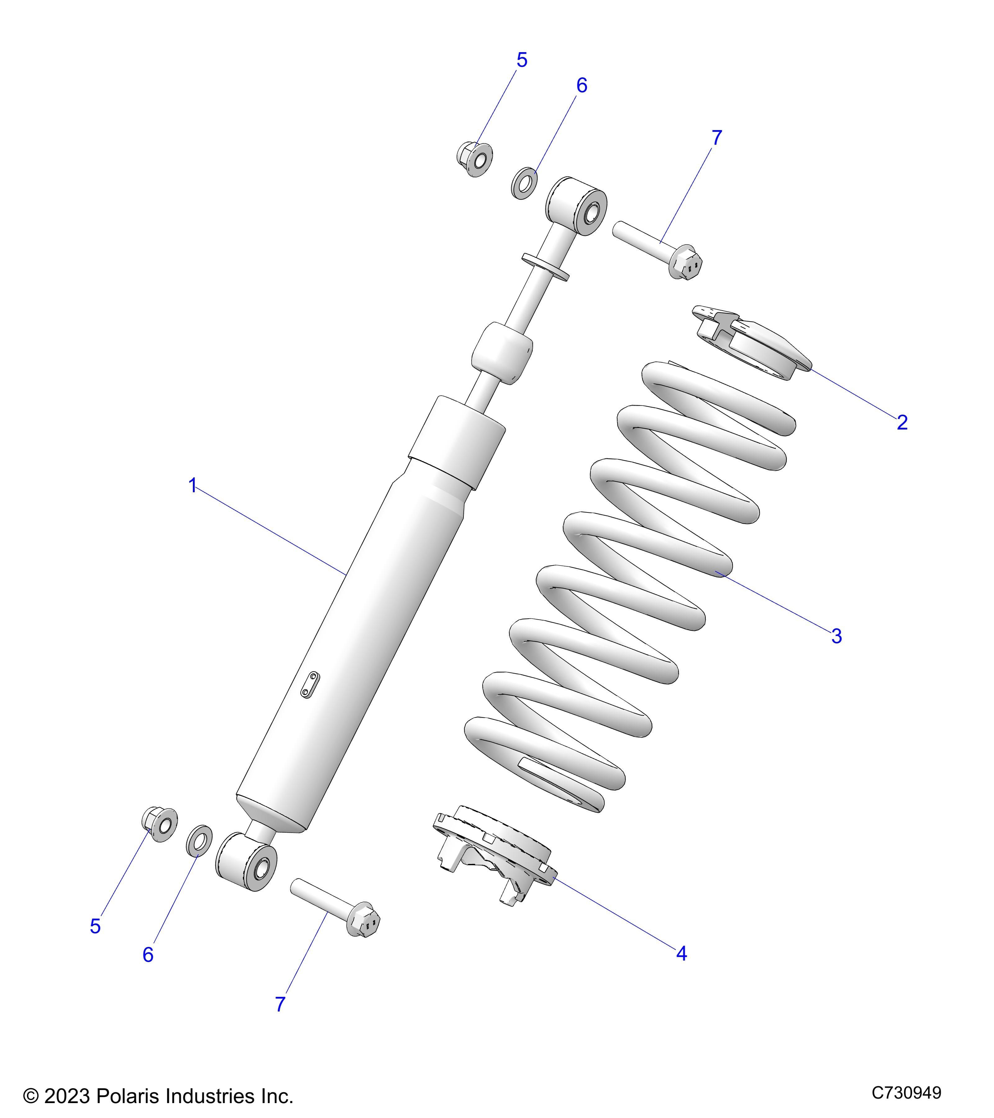 SUSPENSION MONTAGE AMORTISSEUR ARRIERE POUR RANGER XD 1500 NSTR 2025