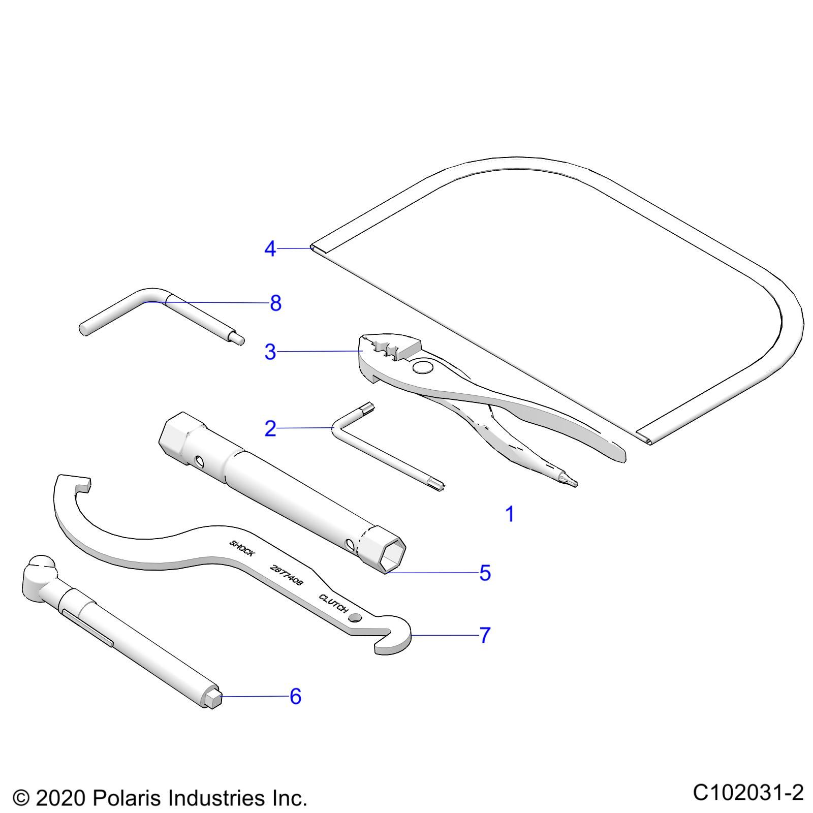 REFERENCES TROUSSE A OUTILS POUR SPORTSMAN 570 EPS EBS ULTIMATE TRAIL 49S 2022