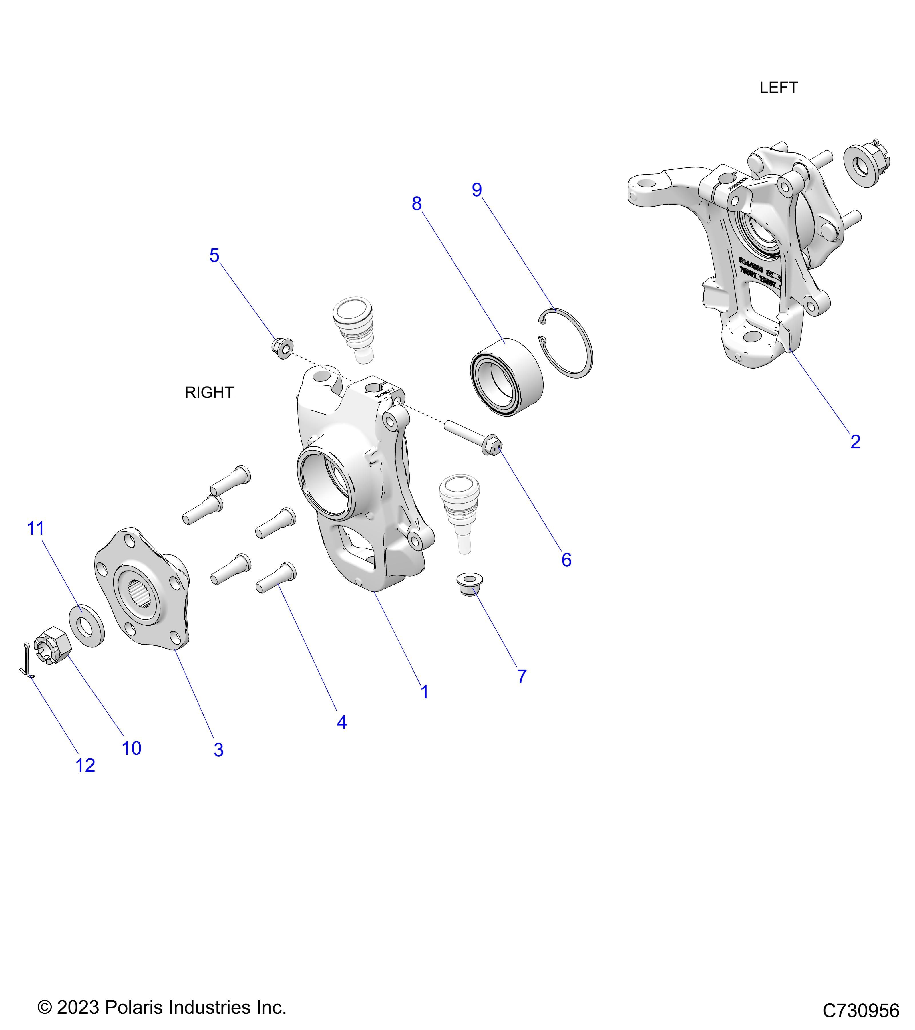 SUSPENSION MOYEU AVANT POUR RANGER XD 1500 NSTR 2024