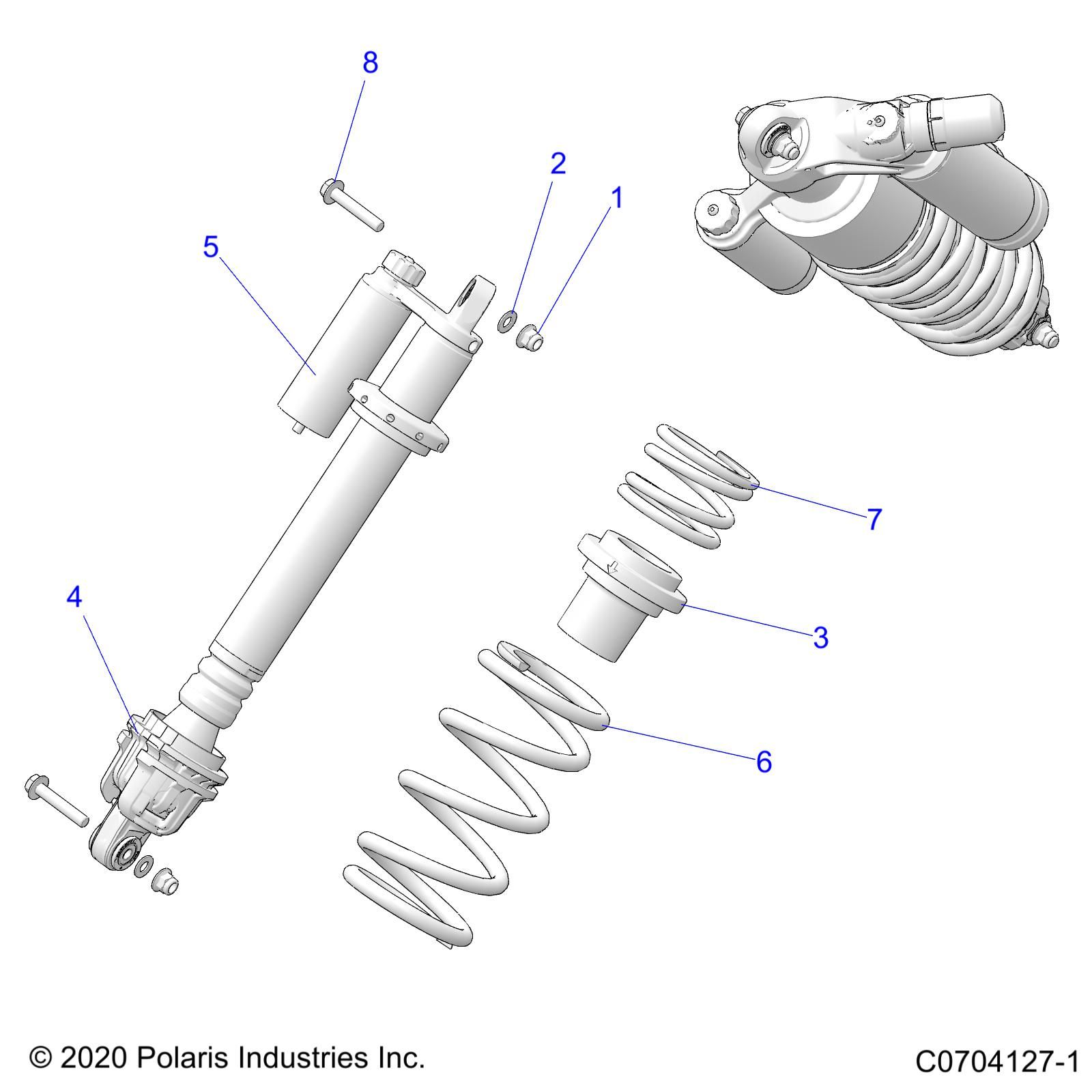 SUSPENSION FRONT SHOCK MOUNTING POUR RZR XP 4 1000 PREMIUM 2024