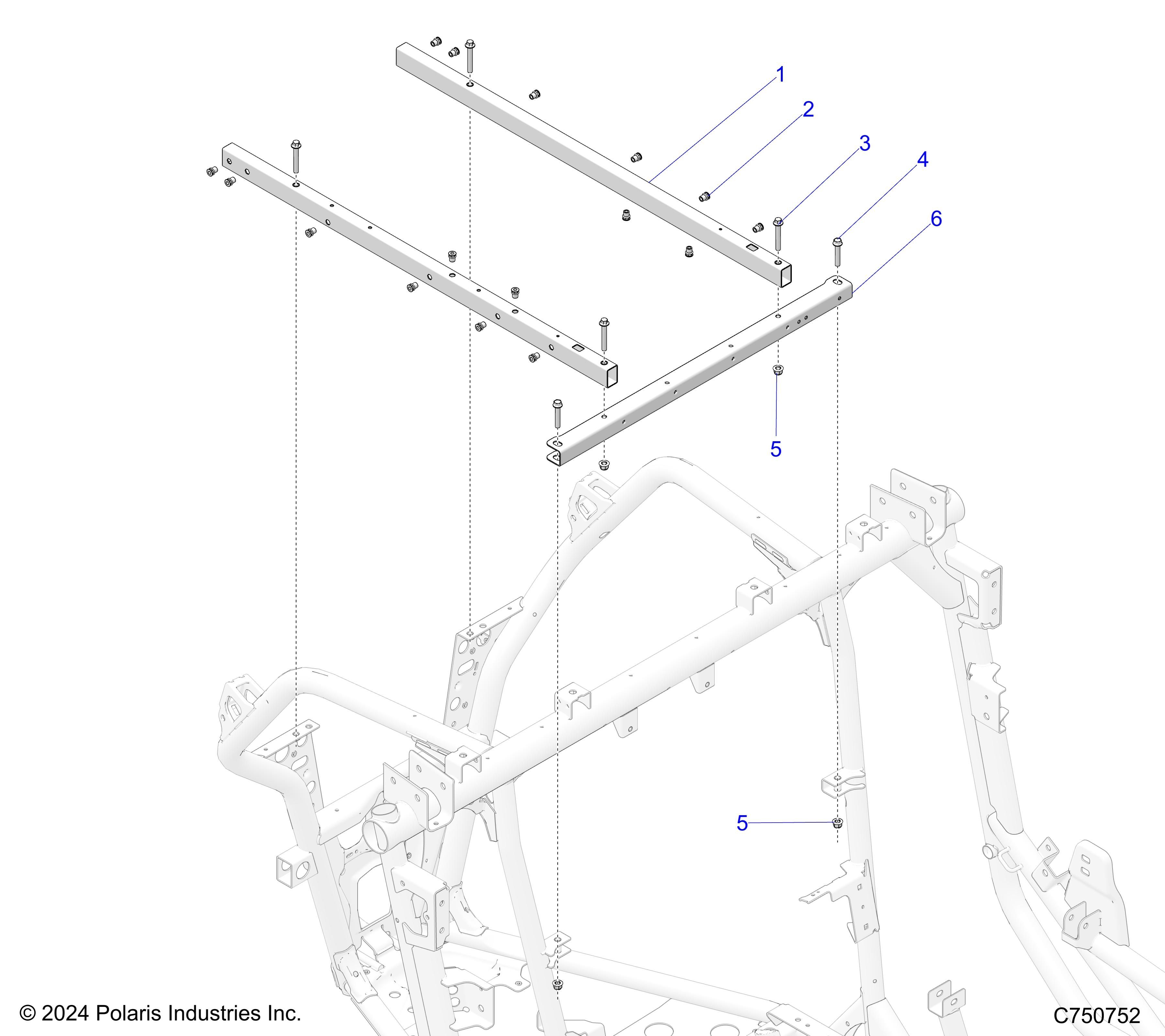 CHASSIS MONTAGE DE BOITE POUR RZR PRO XP 4 PREMIUM 2025
