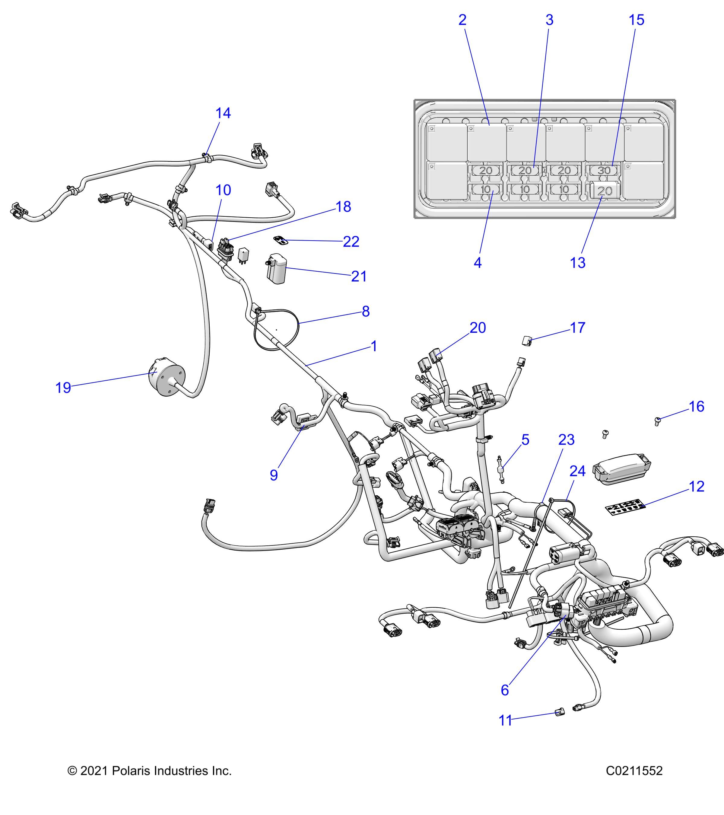 ELECTRIQUE FAISCEAU POUR SPORTSMAN XP 1000 EPS 48 EU 3PC 2022