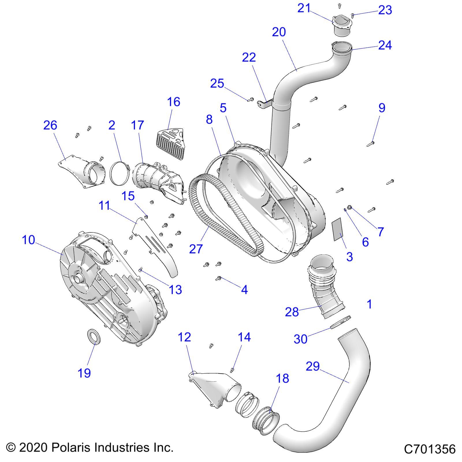 TRANSMISSION CARTER DEMBRAYAGE POUR RZR XP 1000 SP EVAP 2022