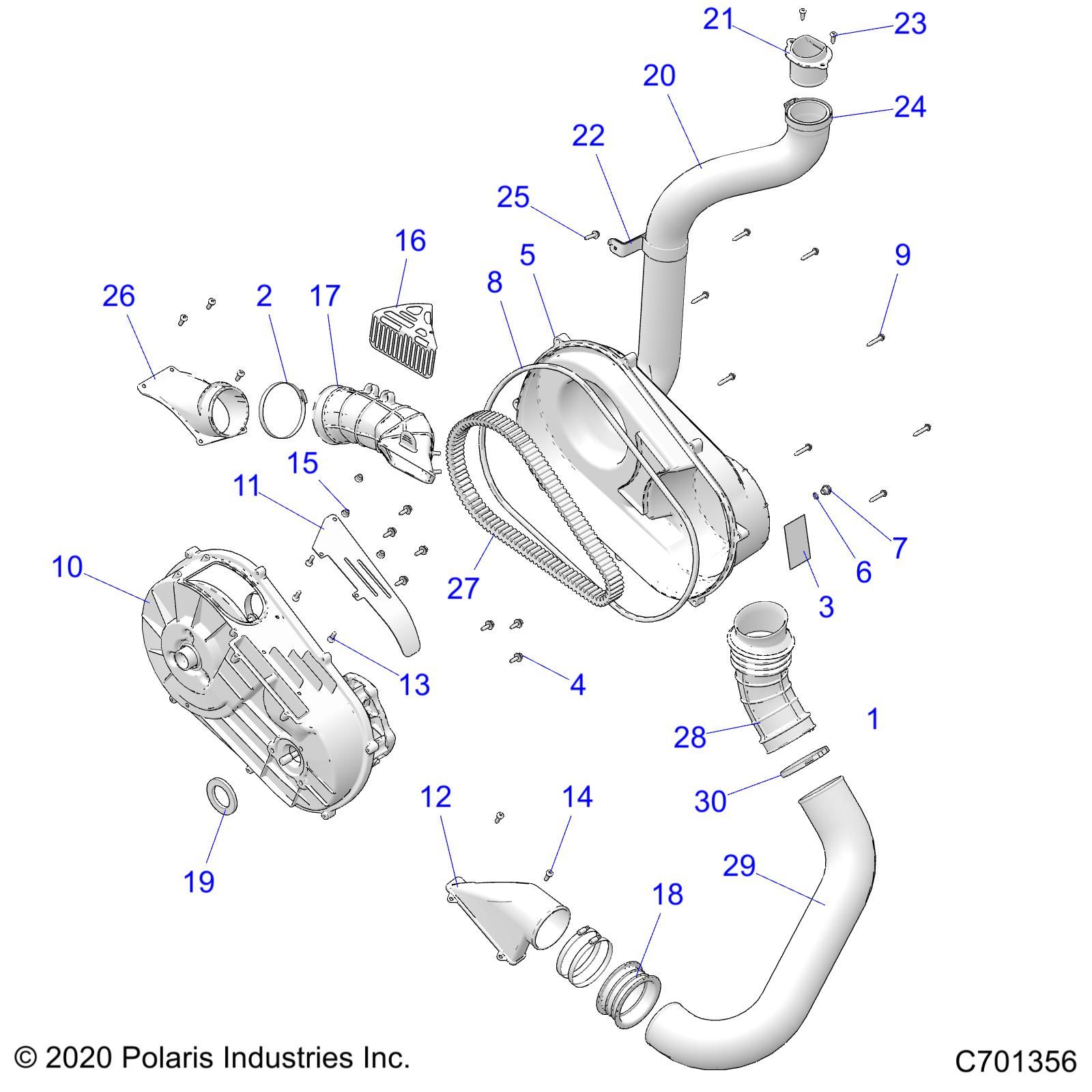 TRANSMISSION CARTER DEMBRAYAGE POUR RZR XP 4 1000 SPORT 2023