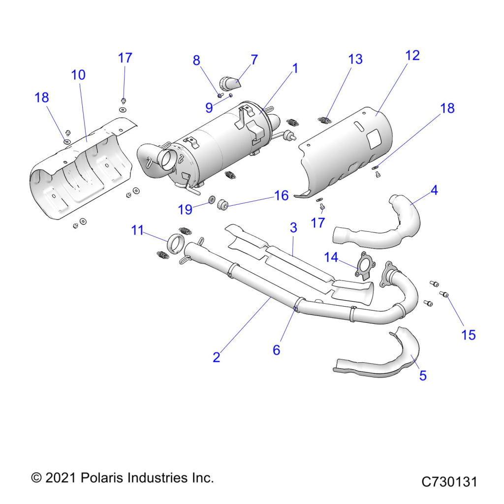 MOTEUR SYSTEME DECHAPPEMENT POUR R22MAK57B4 RANGER 570 RIDE COMMAND 2022