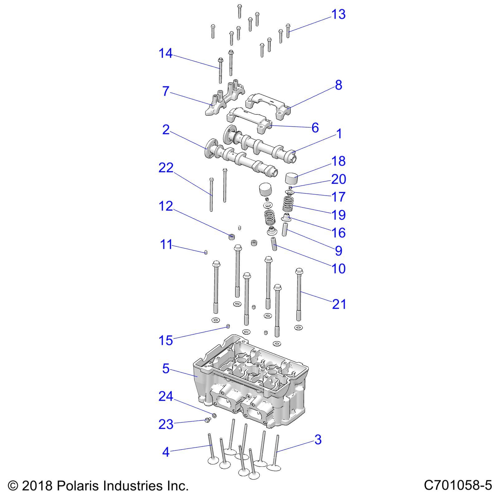 MOTEUR TETE DE CYLINDRE ET SOUPAPES POUR RZR XP 1000 TRACTOR 2022