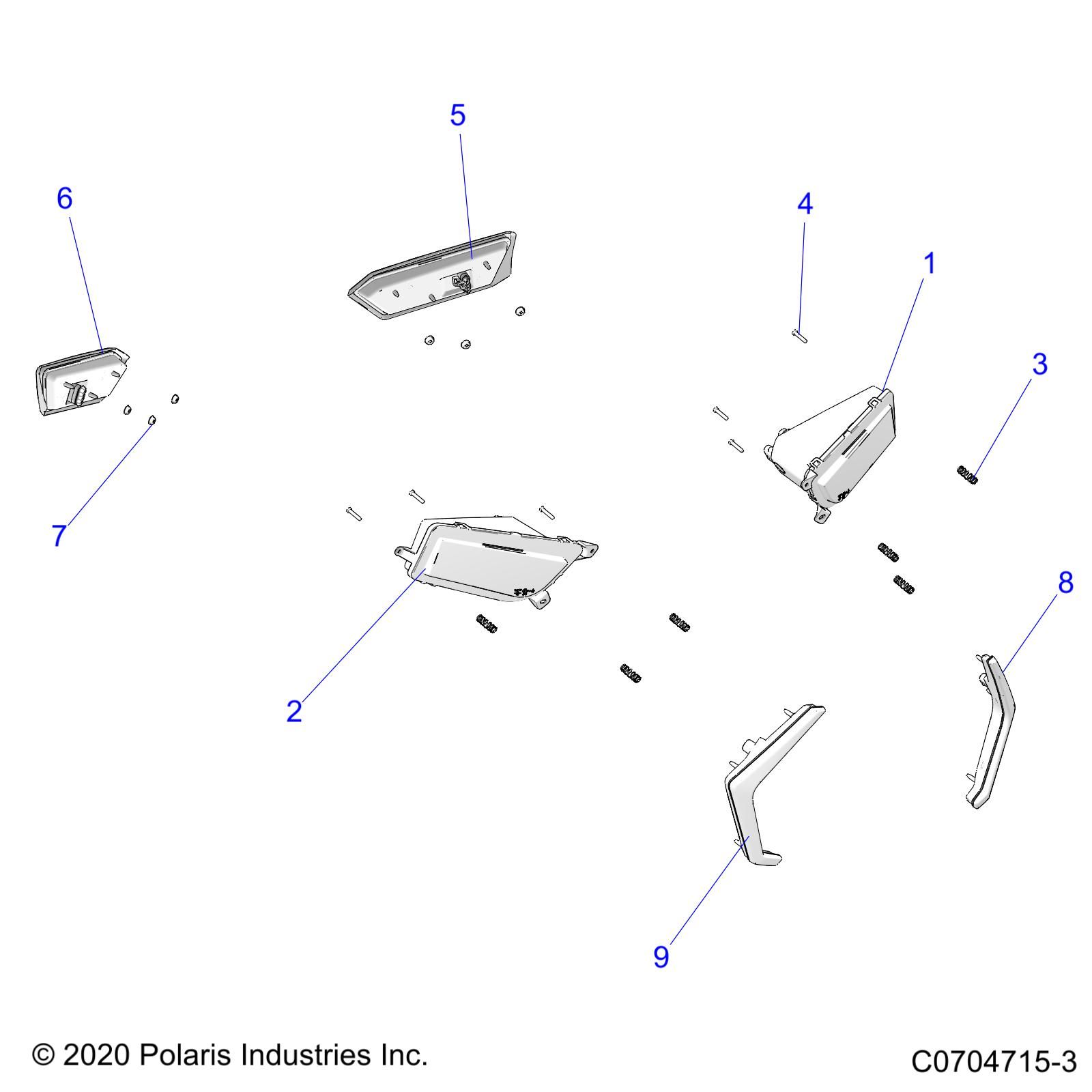 ELECTRIQUE PHARES ET FEUX ARRIERES POUR RZR 900 TRAIL PREMIUM 2022