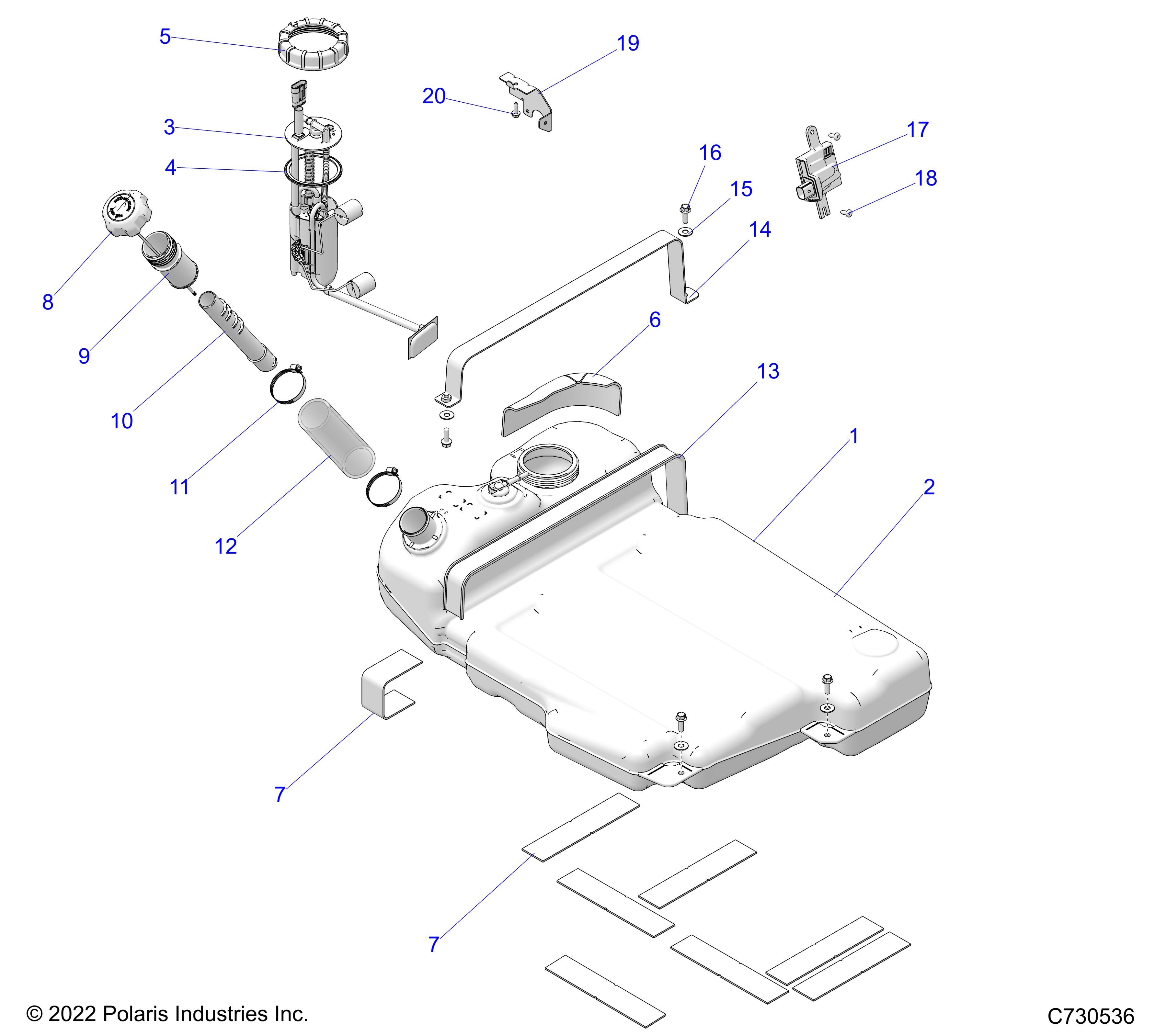 MOTEUR CIRCUIT DE CARBURANT RESERVOIR POUR RZR PRO XP SPORT 2024