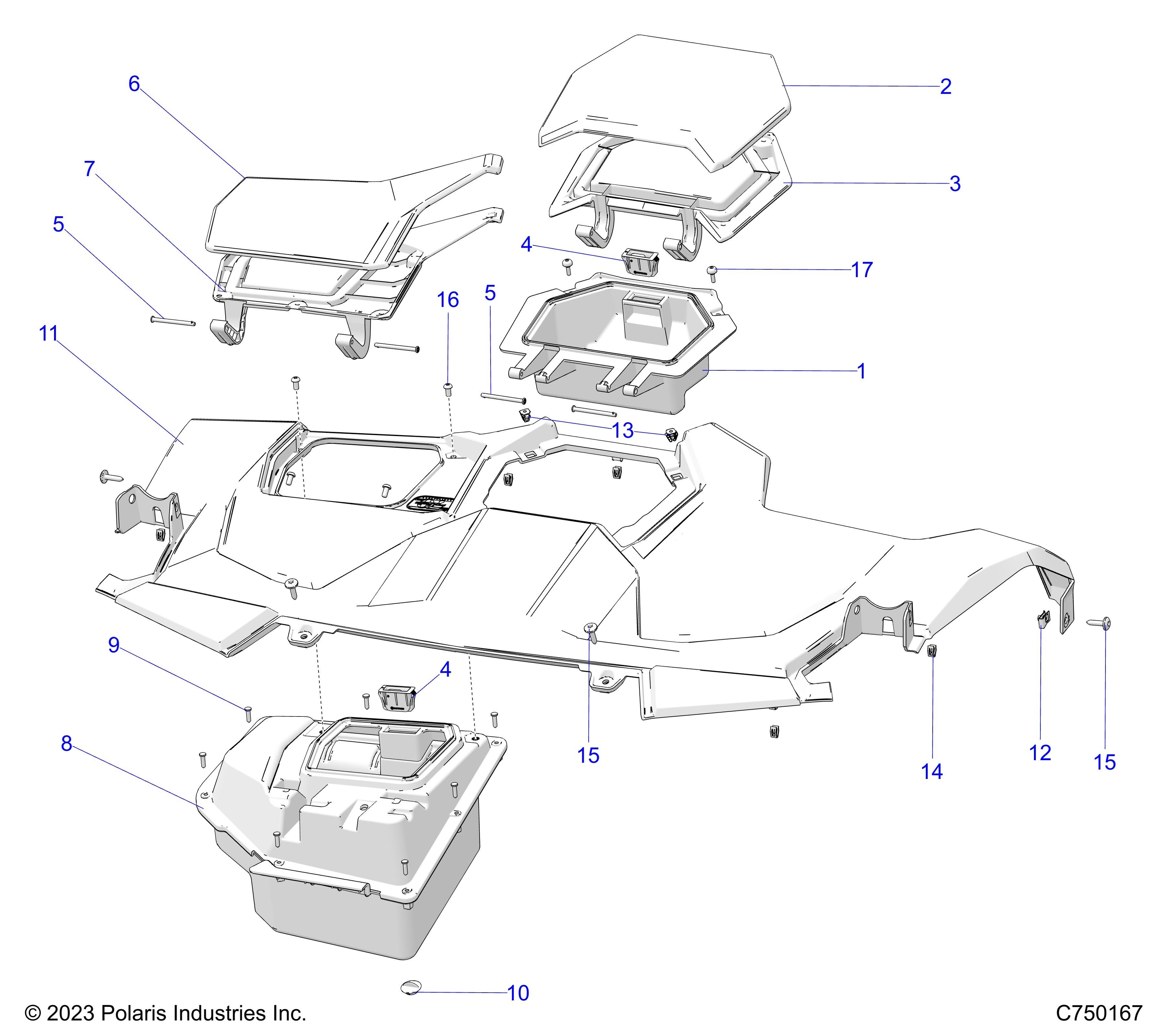 CARROSSERIE TABLEAU DE BORDS SUPERIEUR POUR RZR PRO R FACTORY ARMORED LE ULTIMATE 2025