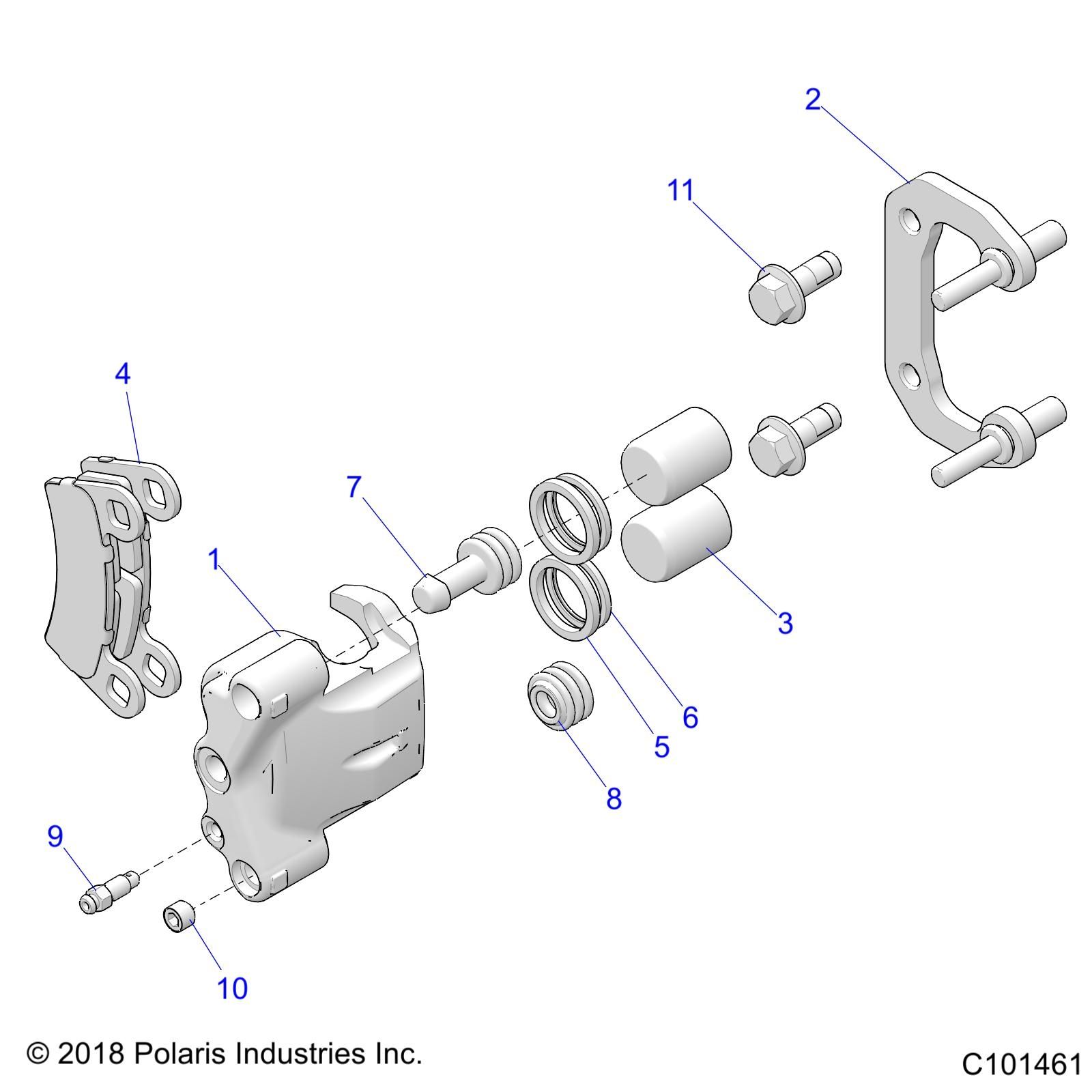 FREINS ETRIER ARRIERE POUR SCRAMBLER XP 1000 55 LLP 49S 2025