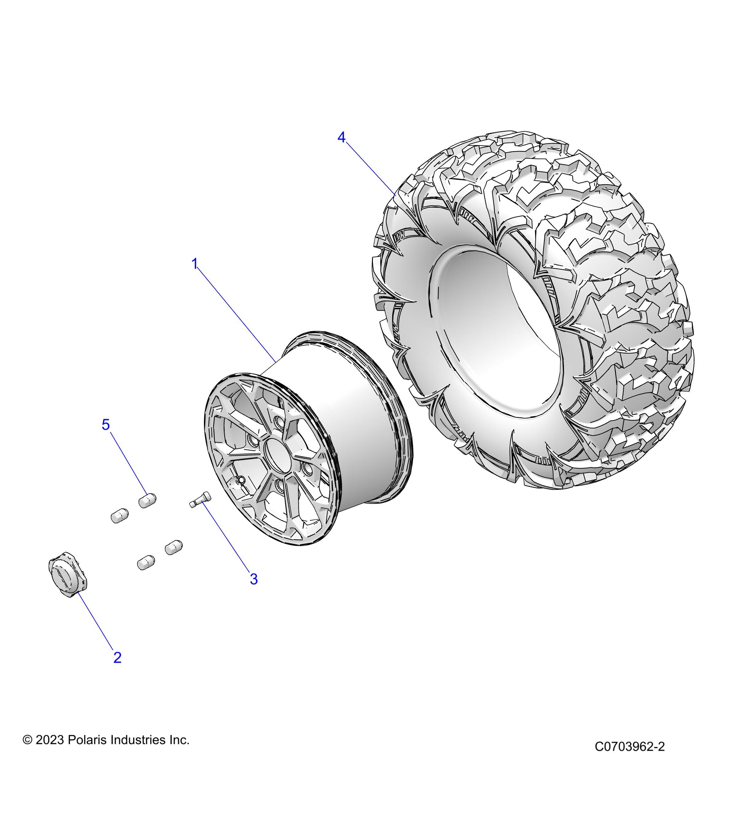 ROUES ROUES ARRIERE POUR RZR XP 1000 SPORT MIC R02 2024