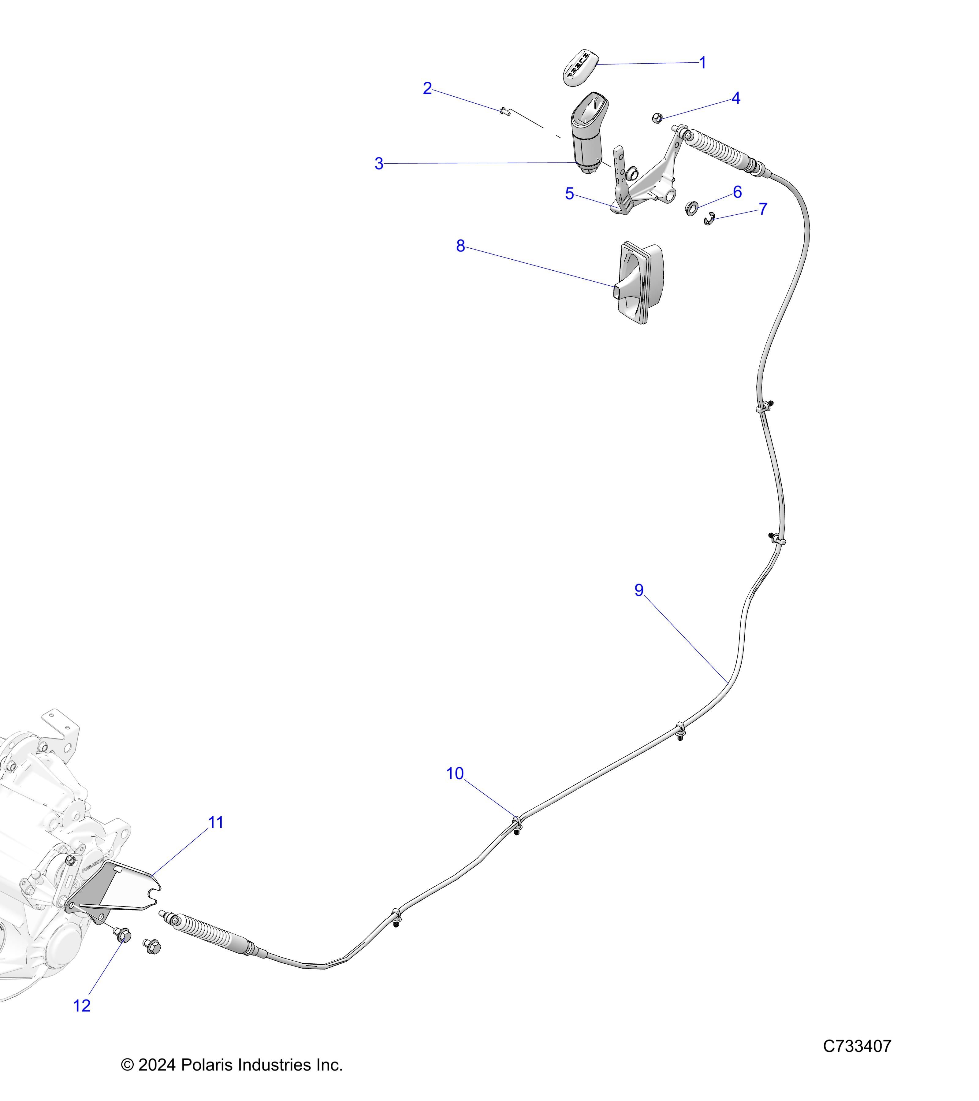 TRANSMISSION SELECTEUR DE VITESSES POUR RANGER 570 2025