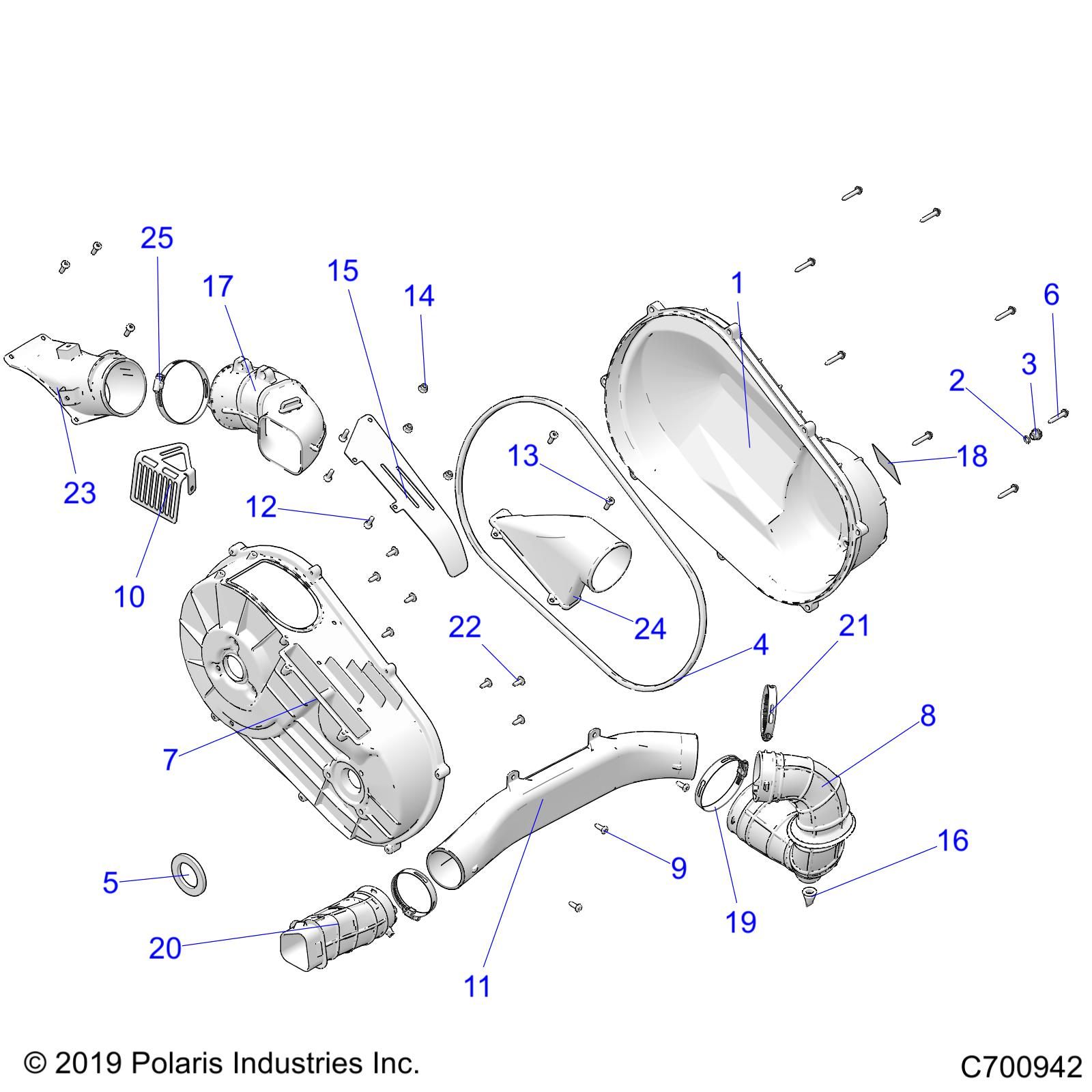 TRANSMISSION CARTER DEMBRAYAGE POUR RANGER 1000 FULL SIZE 2022