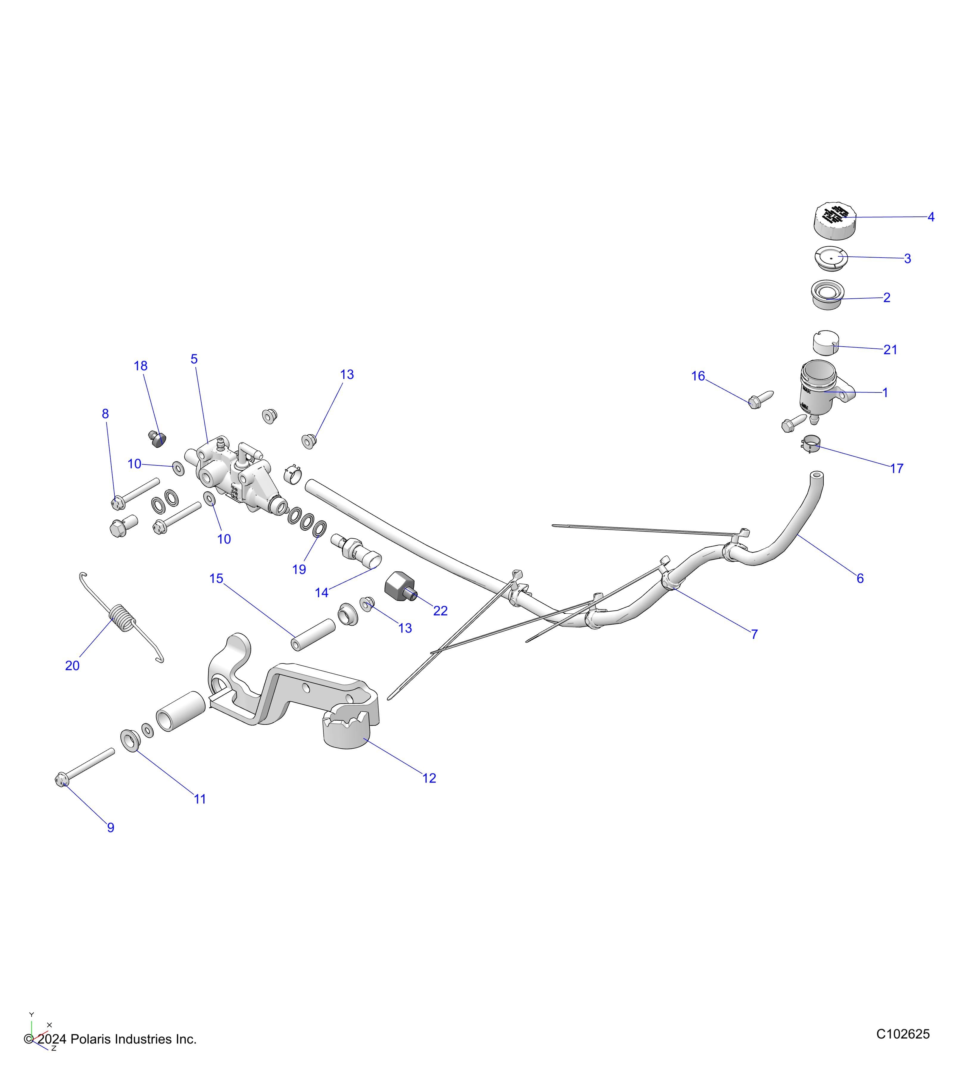 FREINS PEDALE DE FREIN ET MAITRE CYLINDRE POUR SPORTSMAN TOURING 570 EPS 3PC 2025