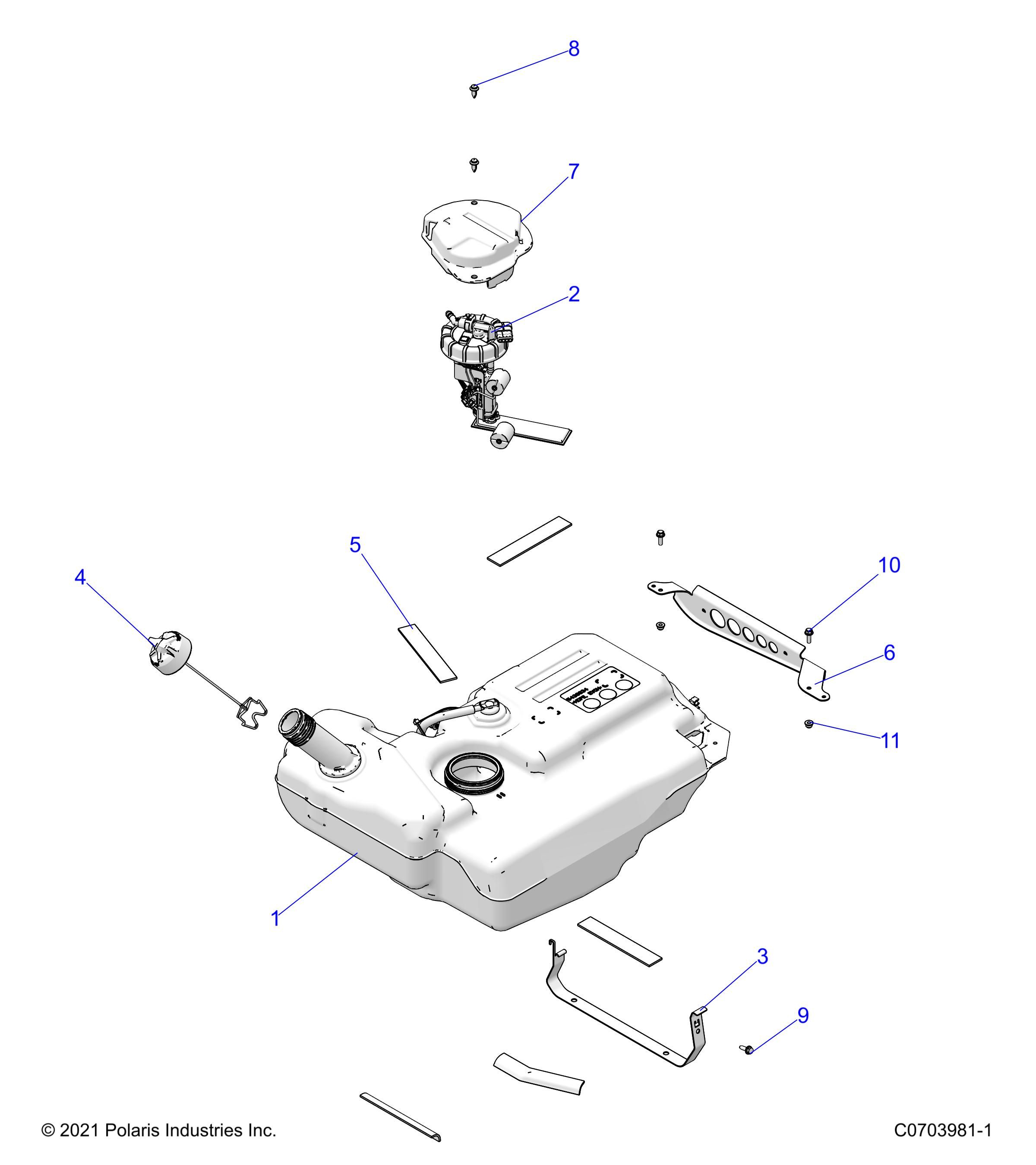 FUEL SYTEMS FUEL TANK POUR RZR XP 1000 PREMIUM R01 2024