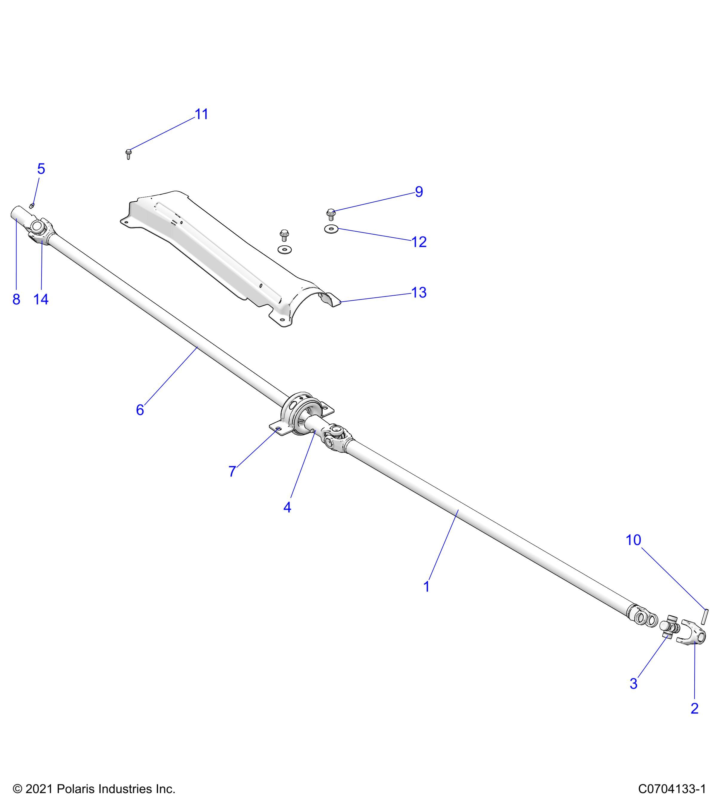 TRANSMISSION ARBRE PROPULSION AVANT POUR RZR XP 4 1000 MD 2023