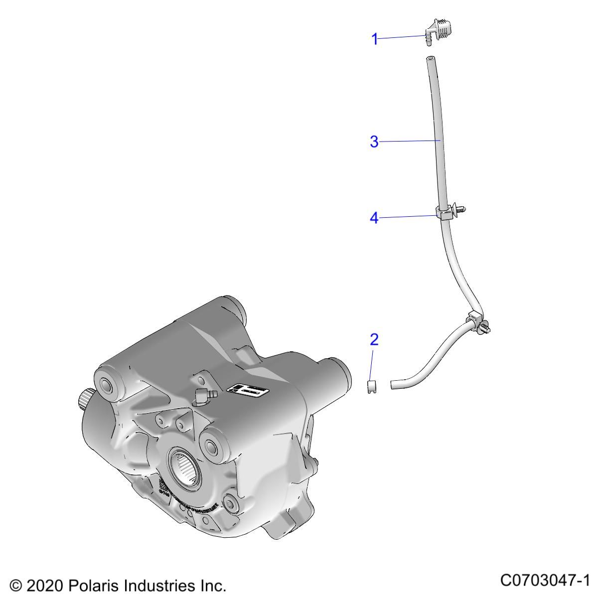 DRIVE TRAIN GEARCASE FRONT VENTING POUR RZR PRO R 2022