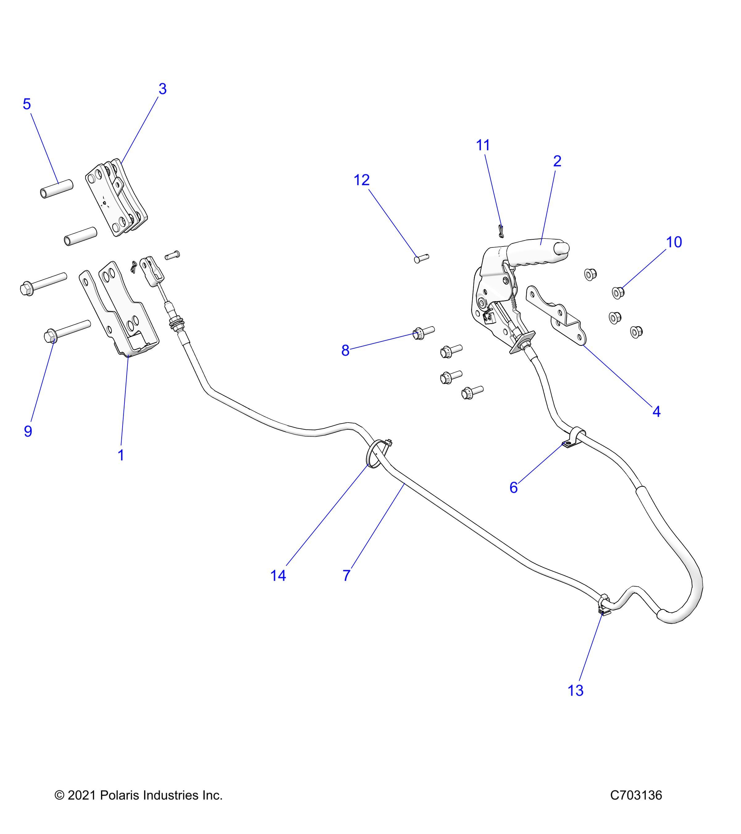 FREINS PARKING POUR RZR TRAIL S 1000 EPS 3PC INTL R01 2023