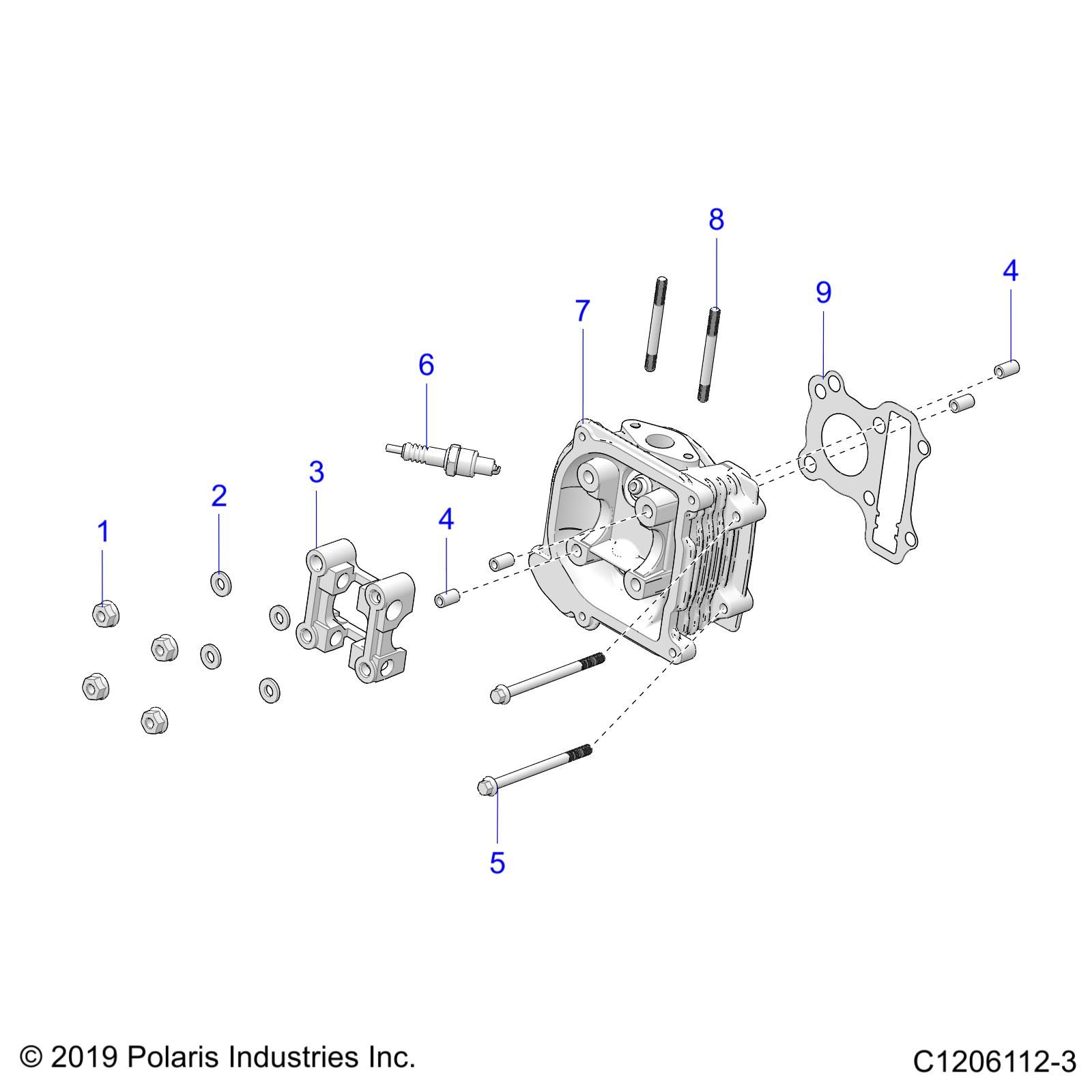 ENGINE CYLINDER HEAD ASM POUR OUTLAW 70 2021