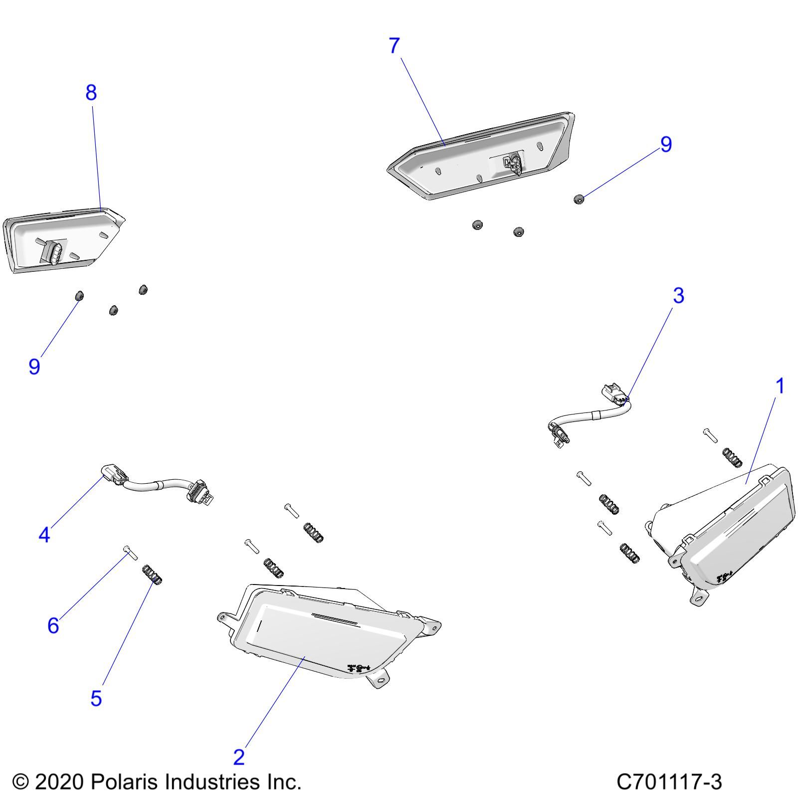 ELECTRIQUE PHARES ET FEUX ARRIERES POUR RZR 1000S4 2021