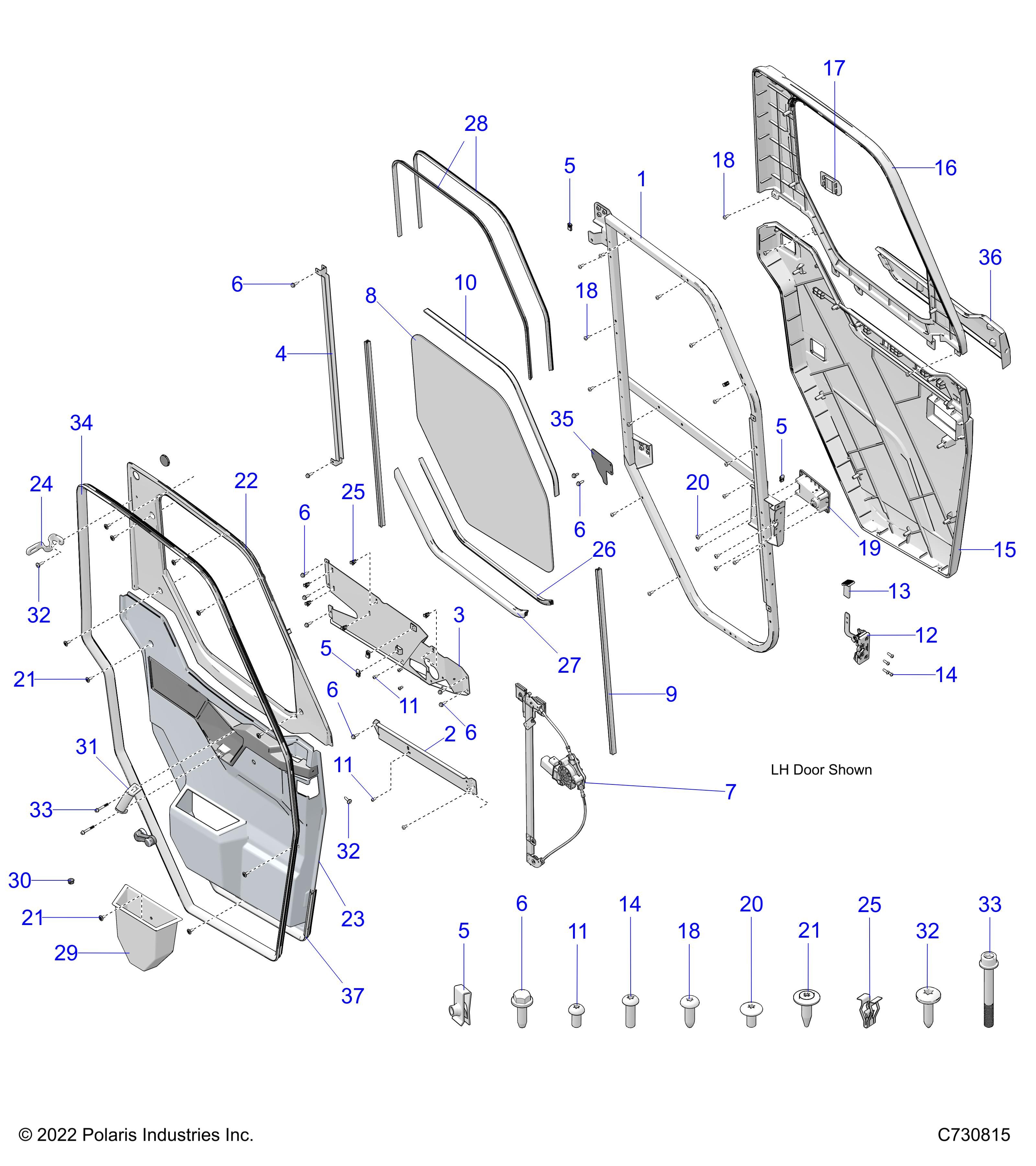 CARROSSERIE PORTE PLEINE PUISSANCE POUR RANGER CREW XP 1000 NSTR ULTIMATE R02 2023