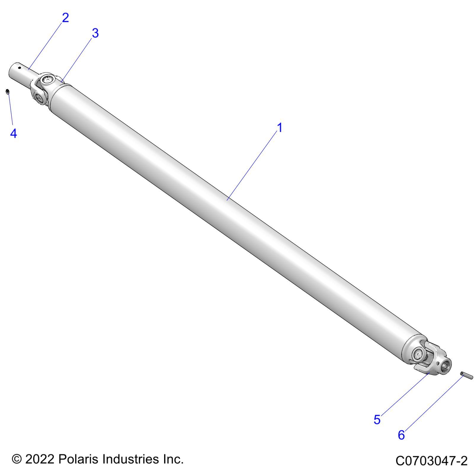 DRIVE TRAIN PROP SHAFTFRONT POUR RZR PRO R4 DYNAMIX 2022