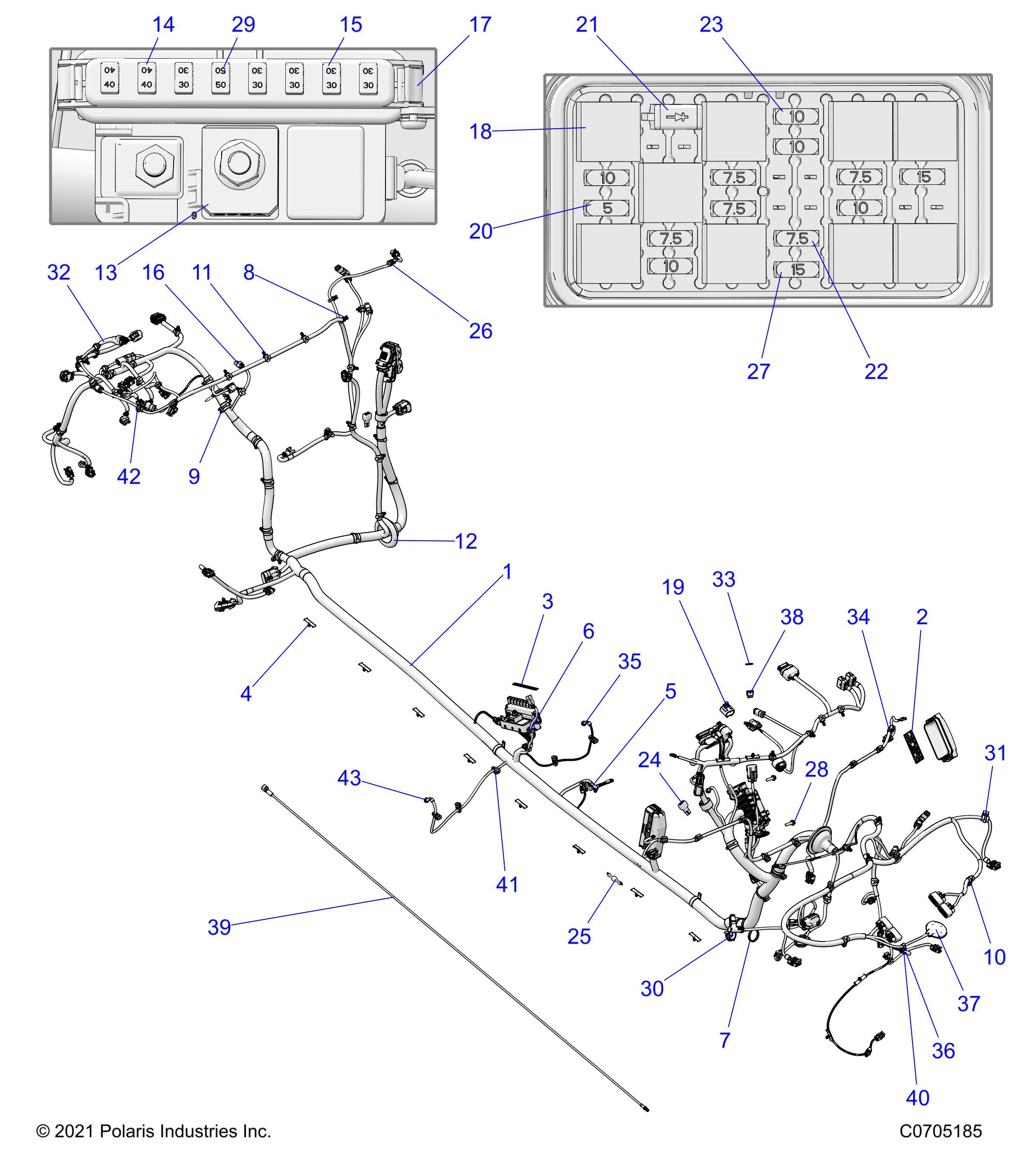 ELECTRICAL WIRE HARNESS CHASSIS POUR RZR TURBO R 4 ULTIMATE R01 2023