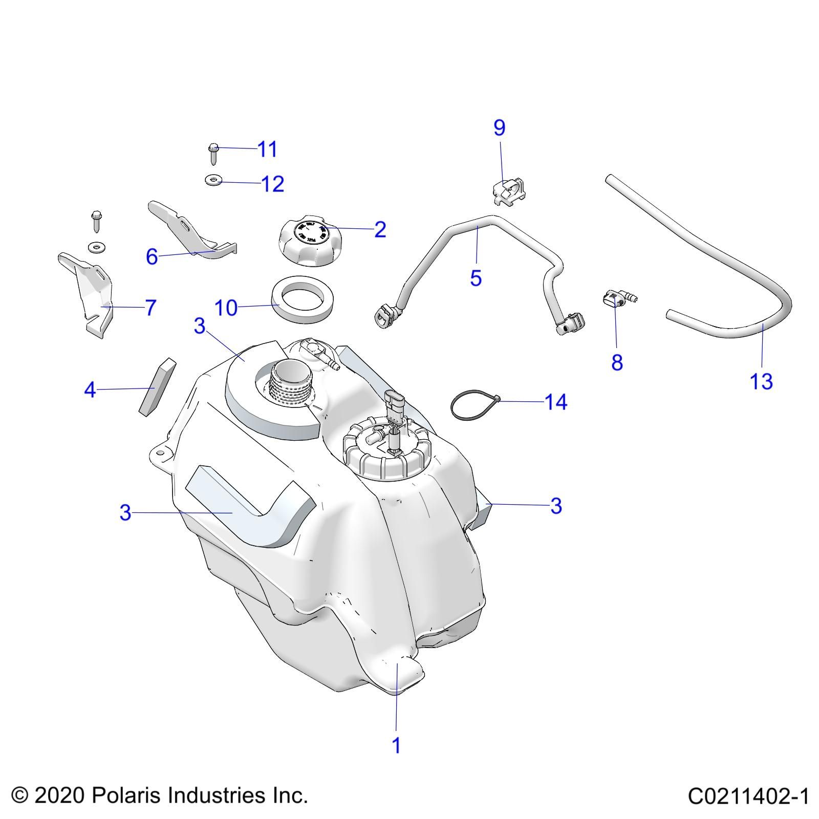 MOTEUR CIRCUIT ET RESERVOIR DE CARBURANT POUR SPORTSMAN 570 2025