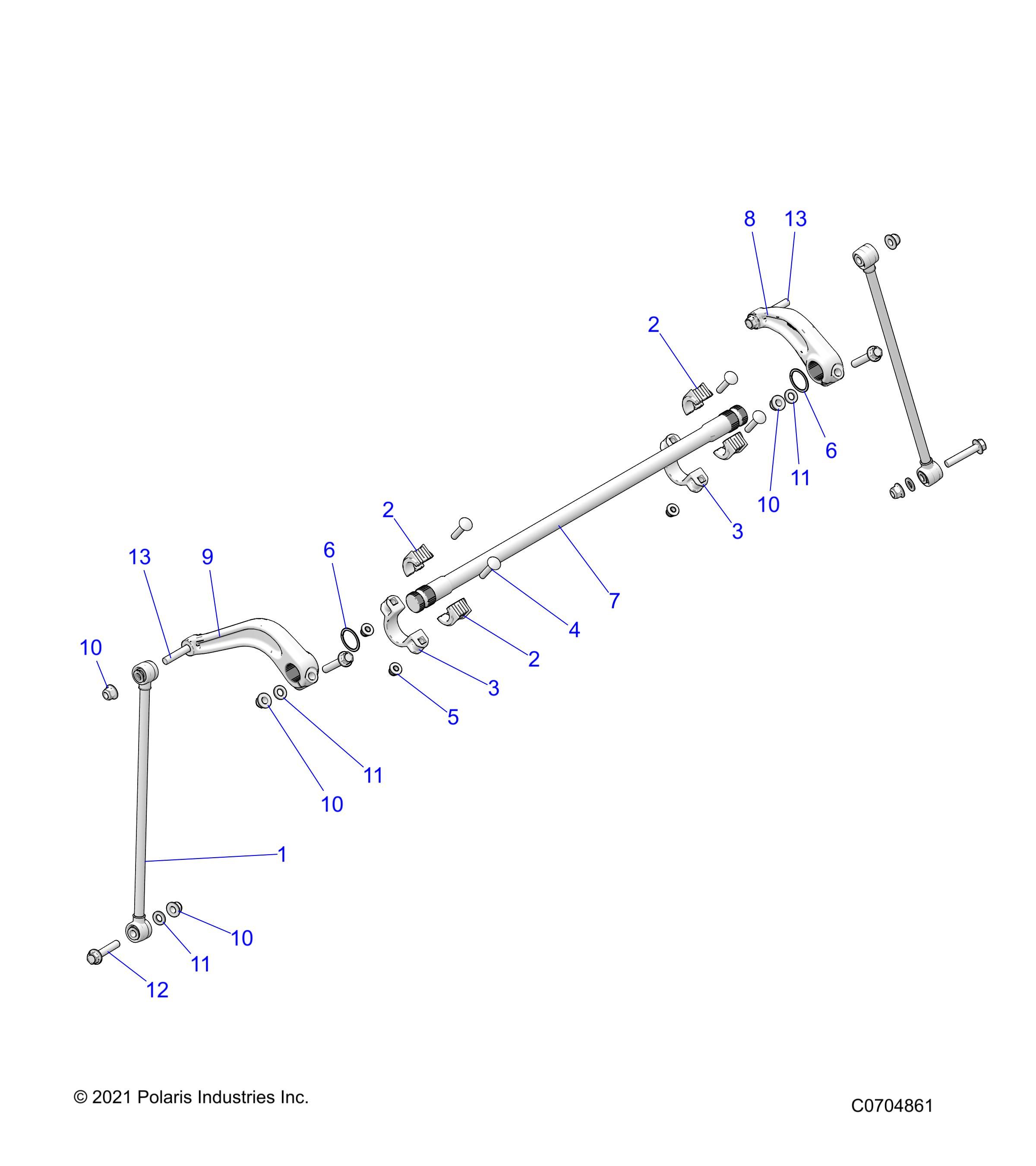 SUSPENSION REAR STABILIZER BAR POUR RZR PRO R 4 PREMIUM 2024