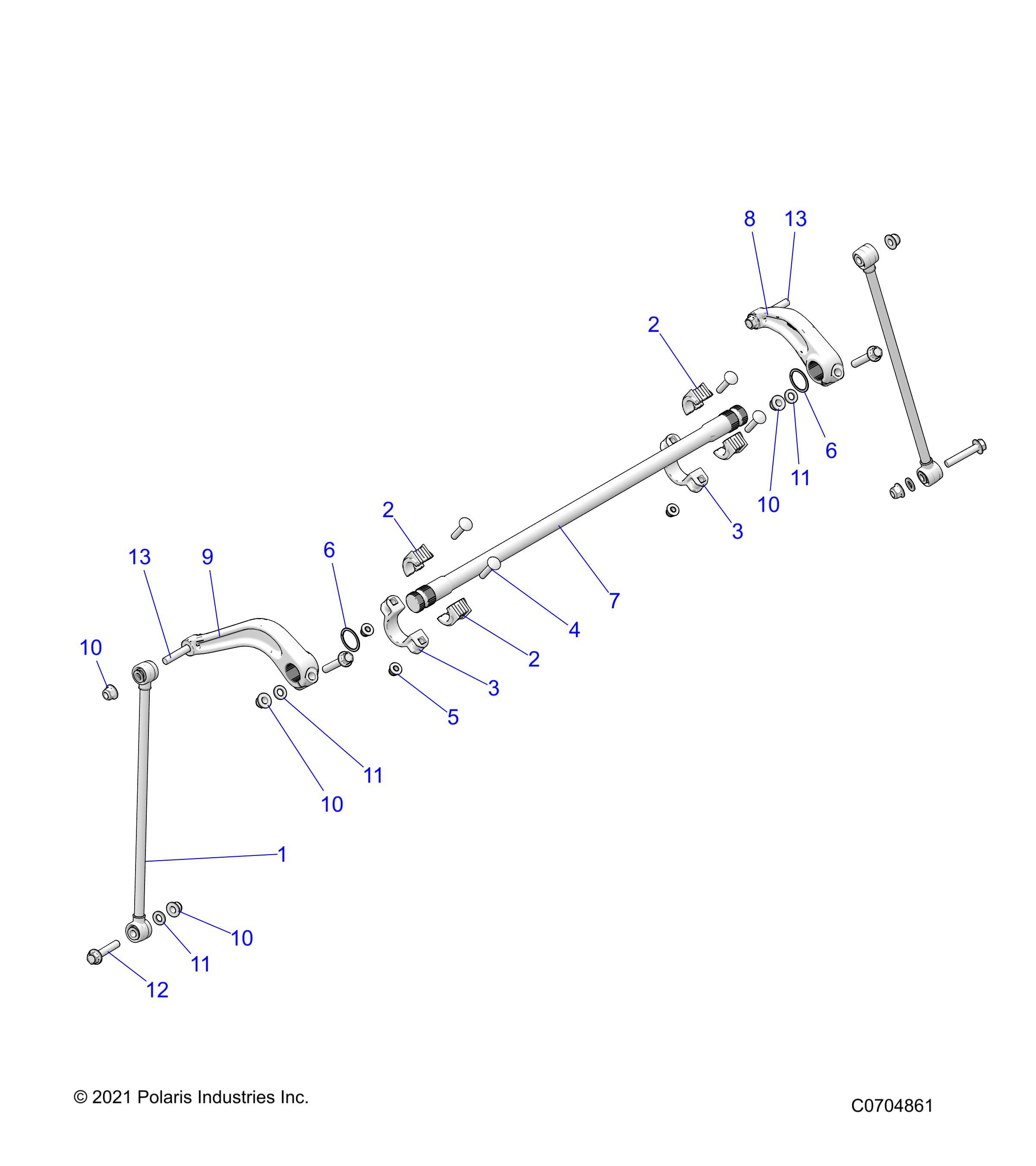 SUSPENSION REAR STABILIZER BAR POUR RZR PRO R 4 SPORT R02 2023