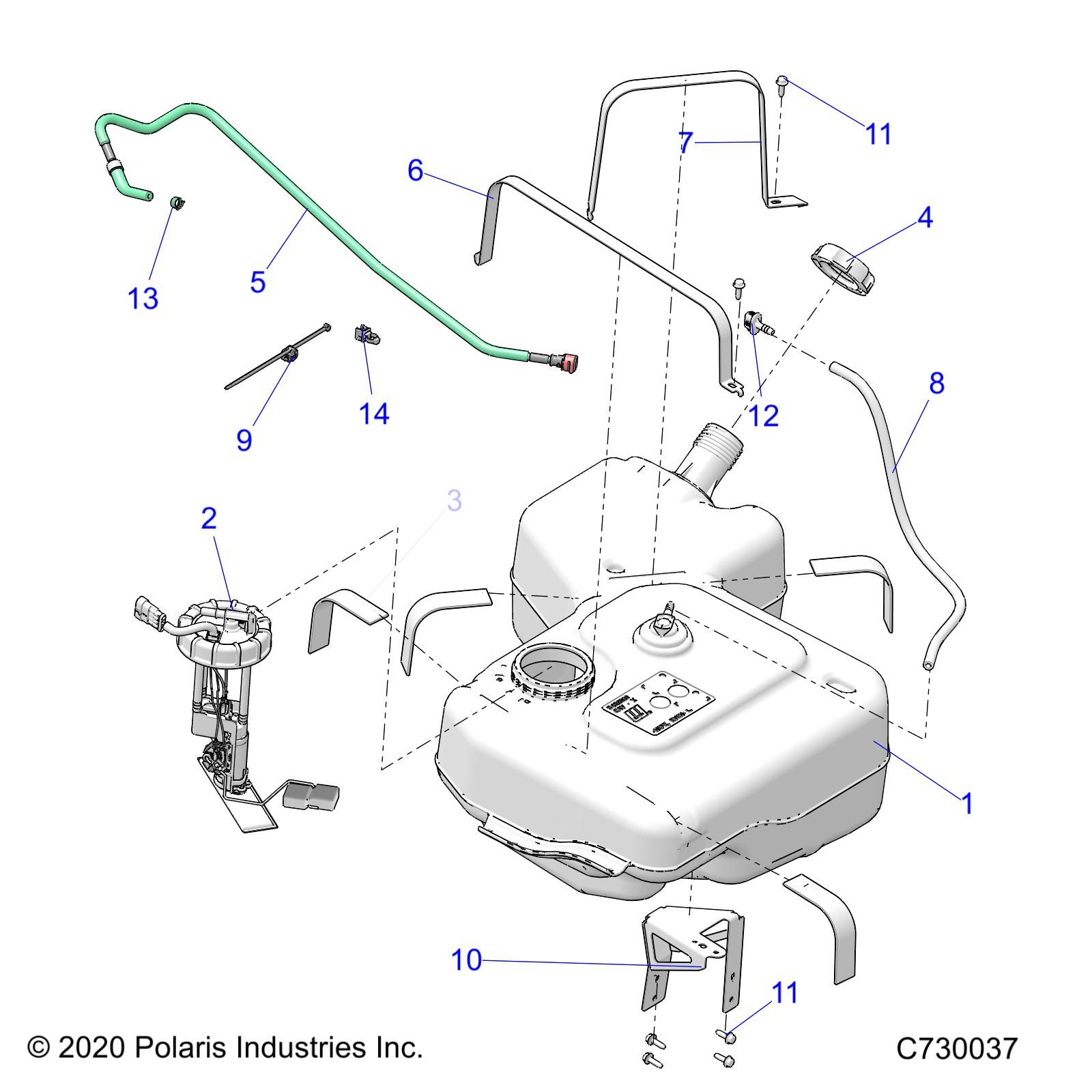 CARROSSERIE RESERVOIR DE CARBURANT POUR RANGER 902D EU TRACTOR APLA 2021