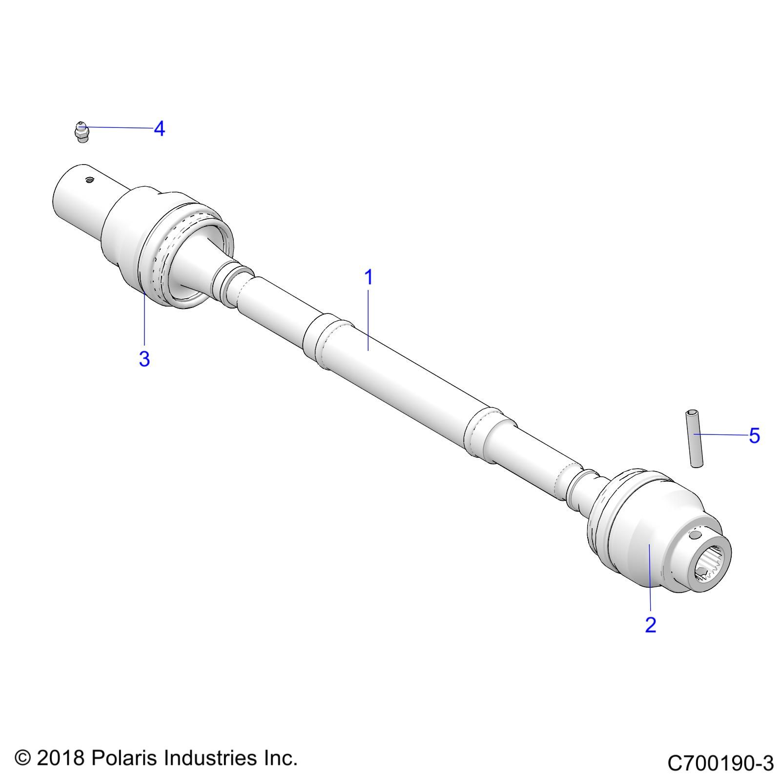 TRANSMISSION ARBRE PROPULSION AVANT POUR GENERAL 1000 DELUXE EPS 2022