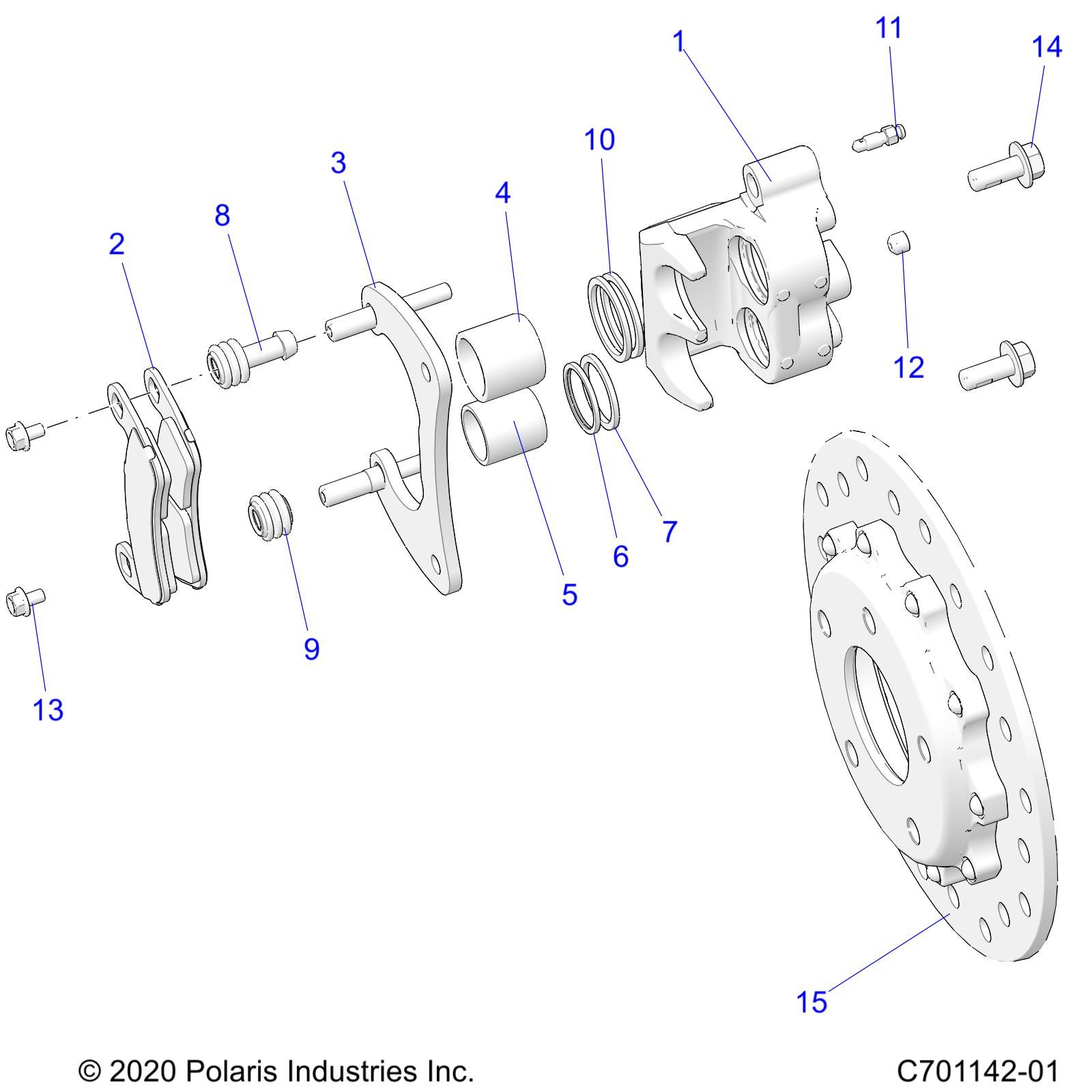 FREINS ETRIER ARRIERE POUR RZR PRO R ULTIMATE LV R01 2023