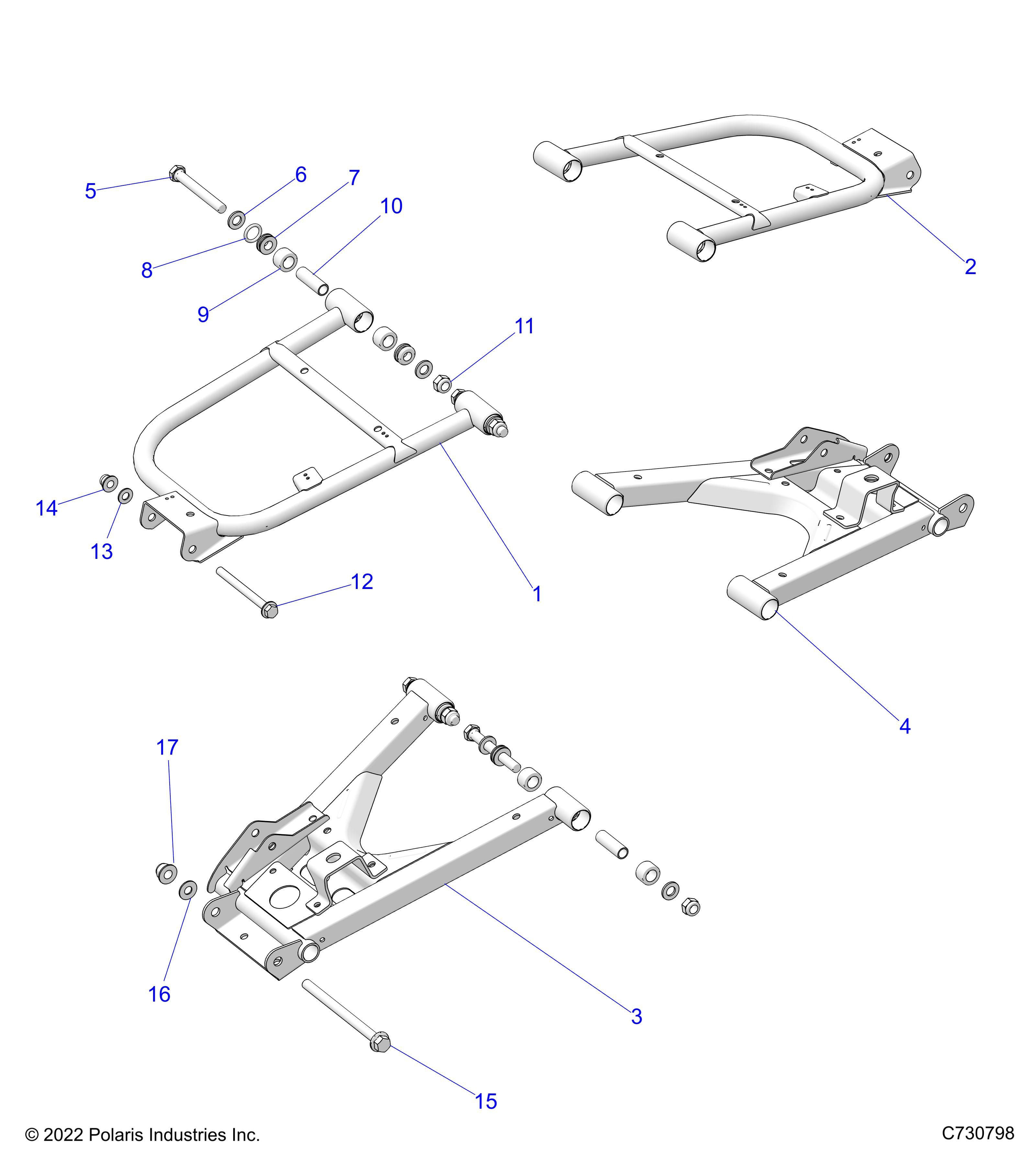 SUSPENSION REAR CONTROL ARMS POUR RANGER DIESEL HD EPS DLX EUTRACTORAU 2023