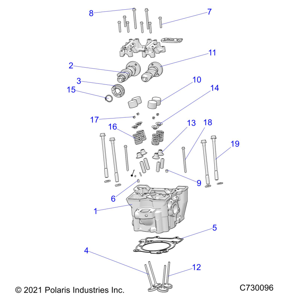 MOTEUR TETE DE CYLINDRE CAMES ET VALVES POUR RANGER 570 NSTR 2022
