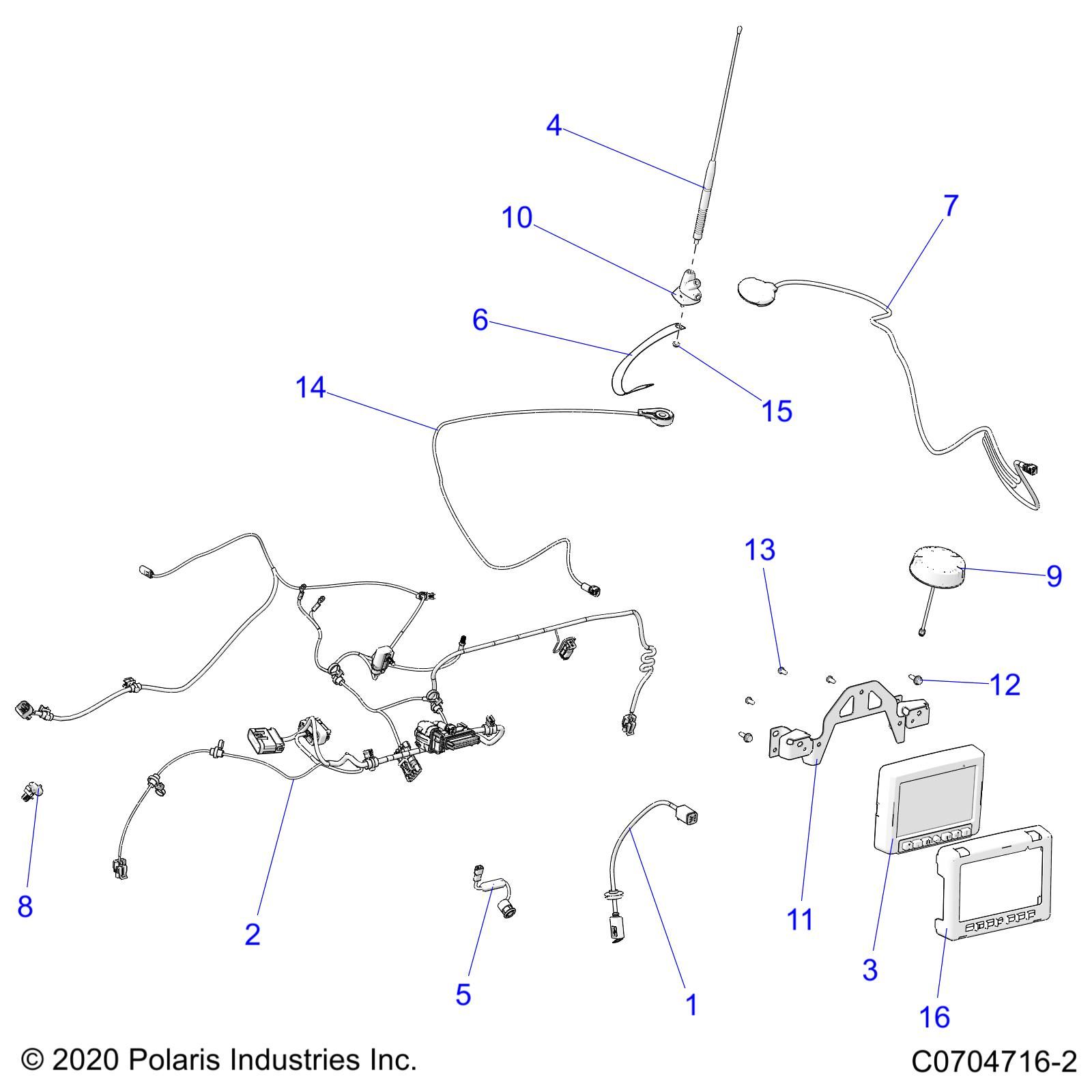 ELECTRICAL RIDE COMMAND COMPONENTS POUR RZR TRAIL S 1000 EPS 2022