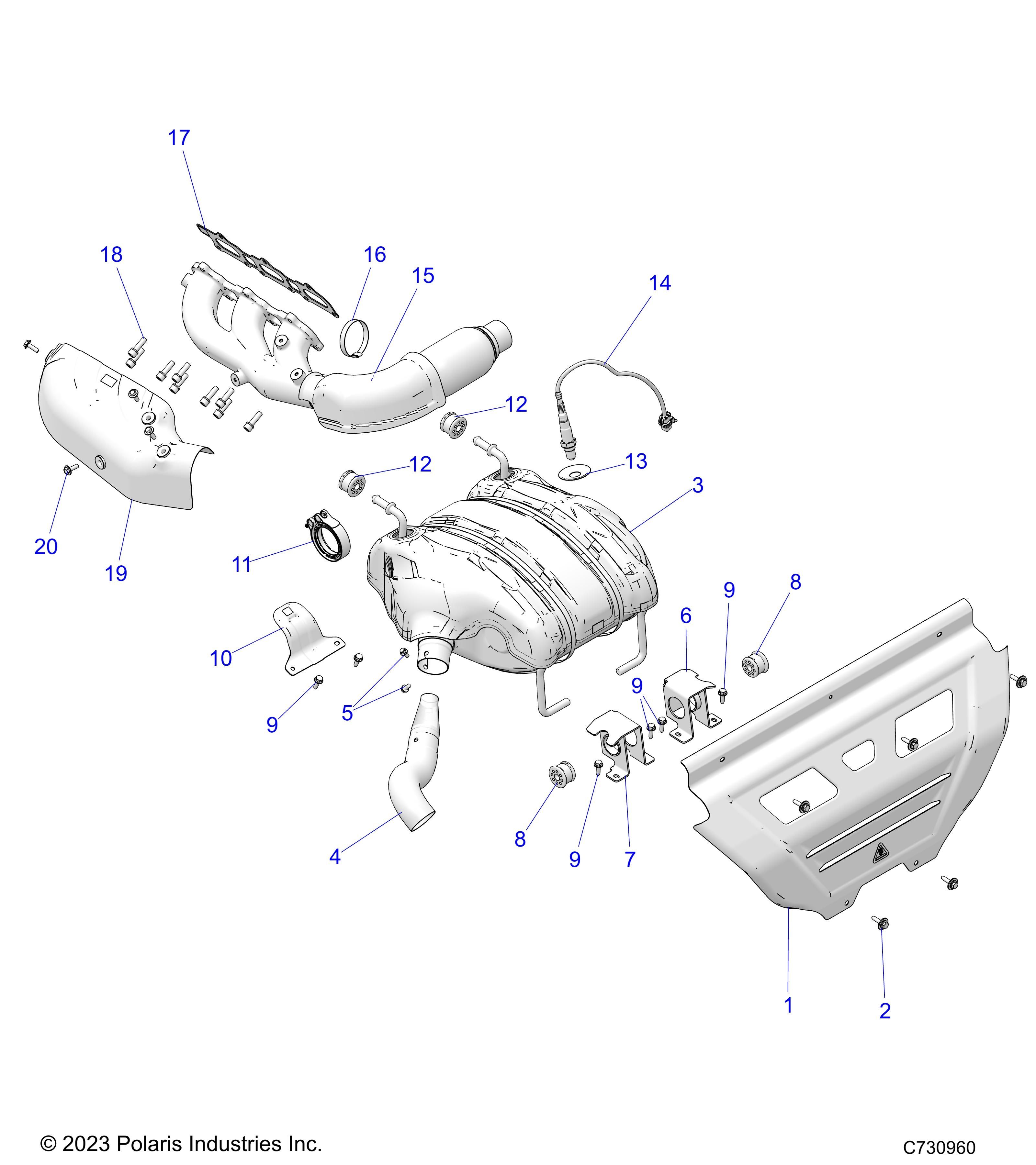 MOTEUR ECHAPPEMENT POUR RANGER XD 1500 NSTR 2024