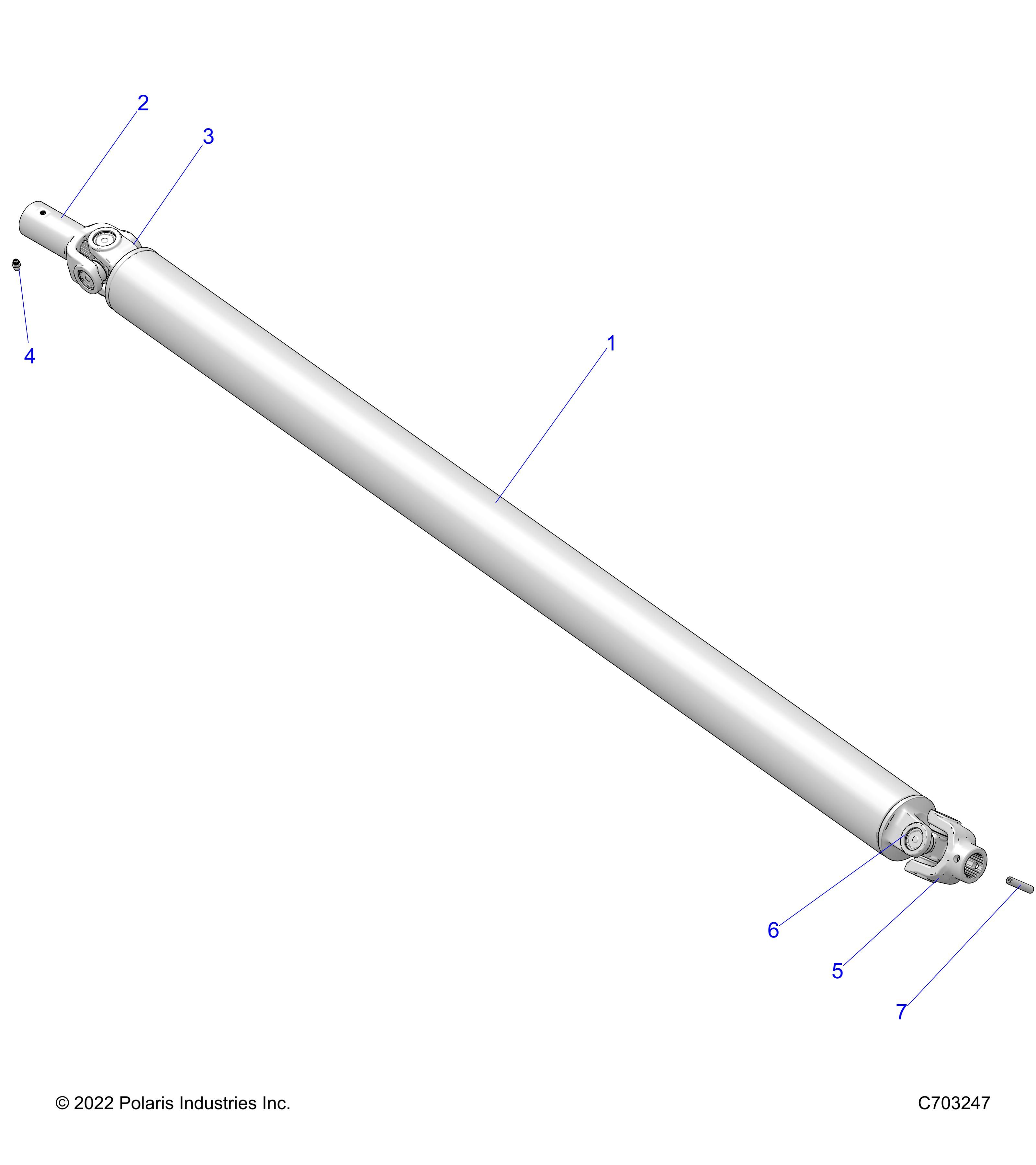 DRIVE TRAIN PROP SHAFTFRONT POUR RZR PRO R 4 PREMIUM 2024