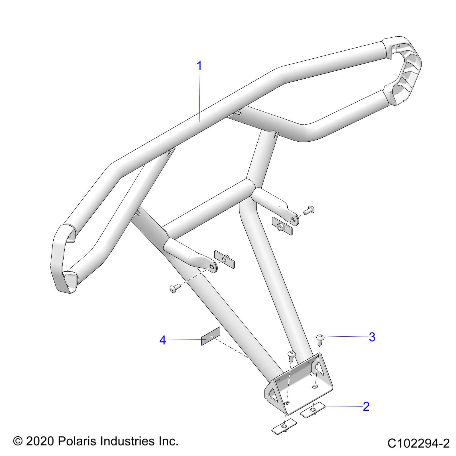 BODY REAR BUMPER TRAIL POUR SPORTSMAN 570 HUNTER PACKAGE 2021