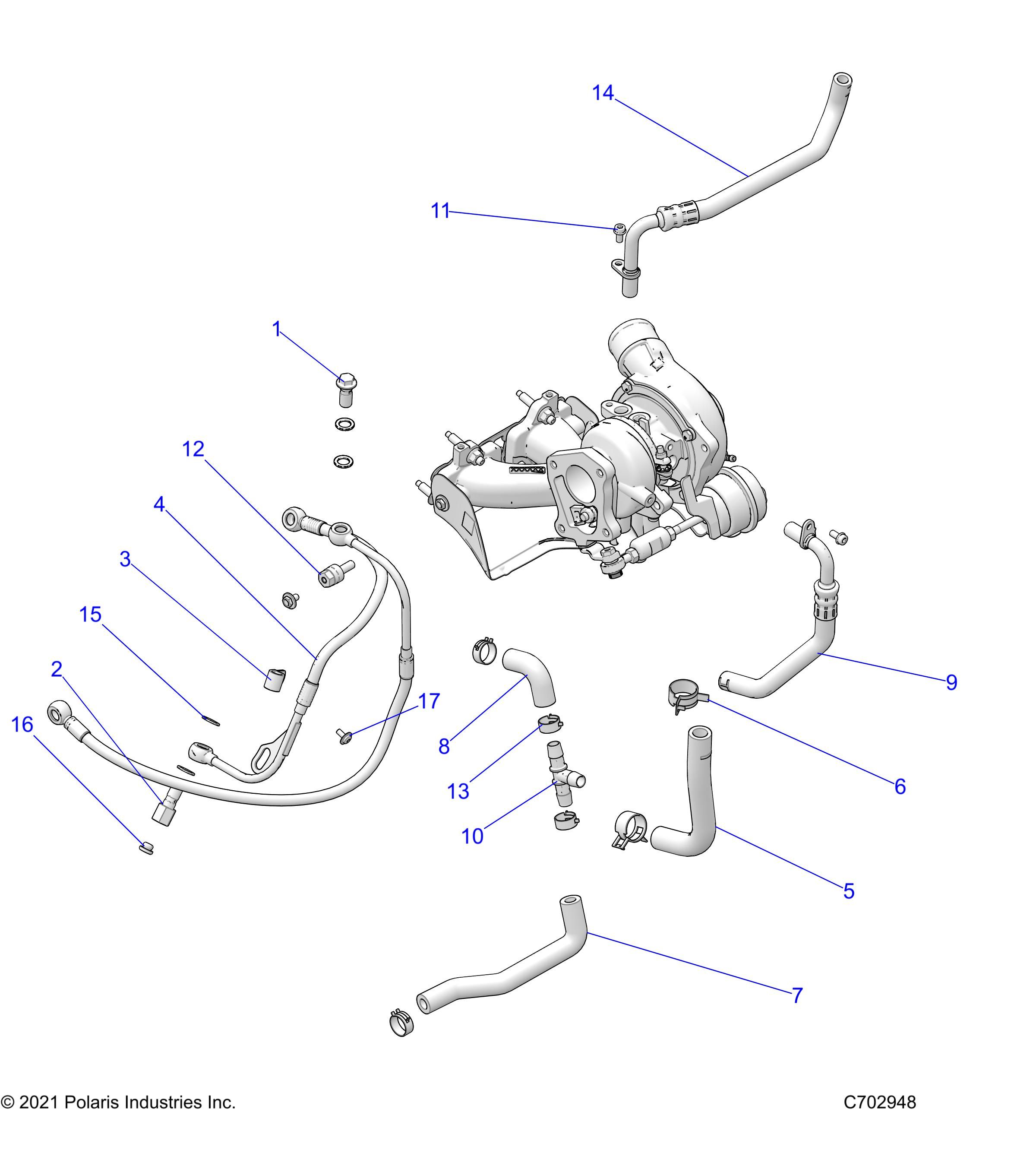 ENGINE TURBO COOLING AND OIL POUR RZR PRO XP SPORT 2022