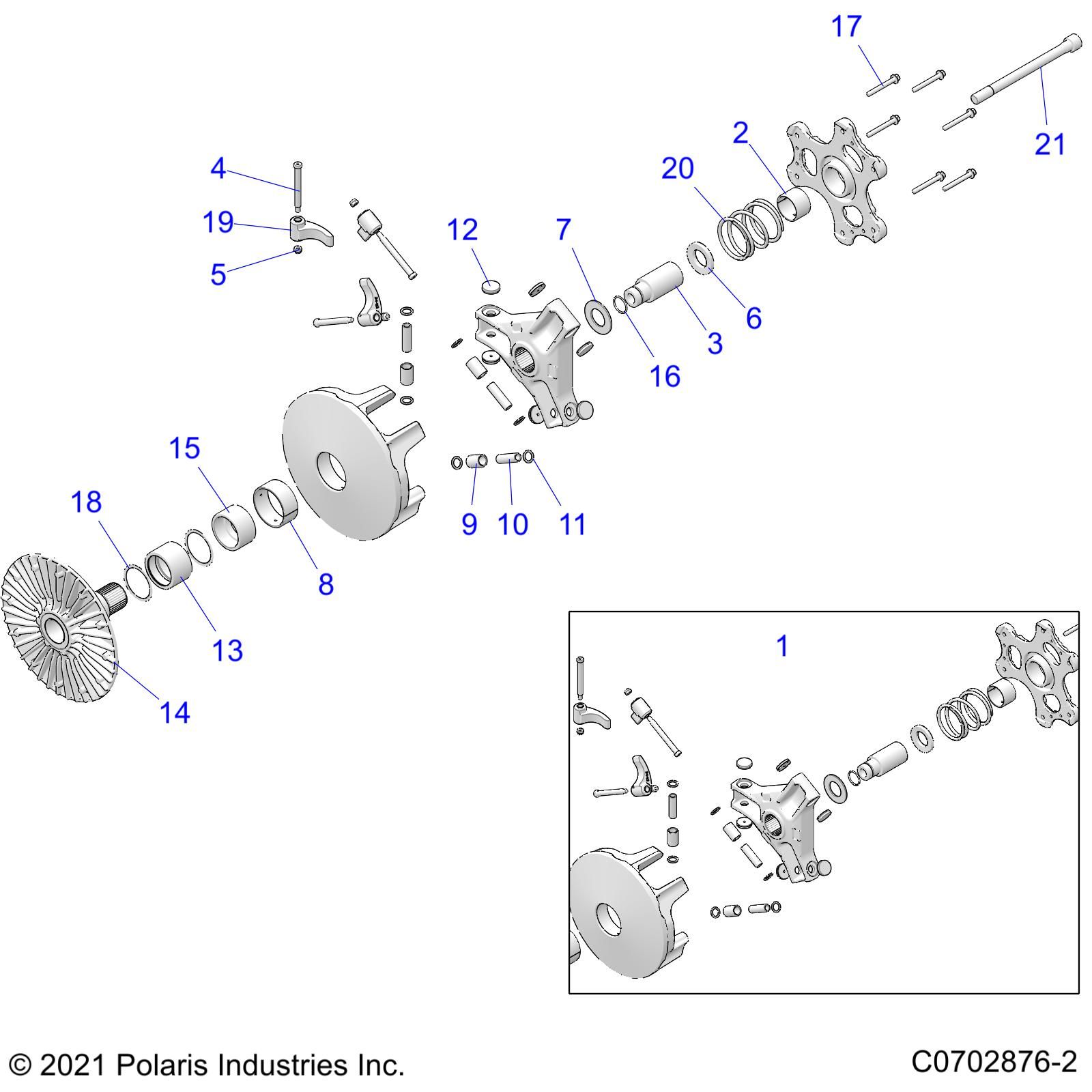 TRANSMISSION EMBRAYAGE PRIMAIRE POUR RZR PRO XP SPORT 2022