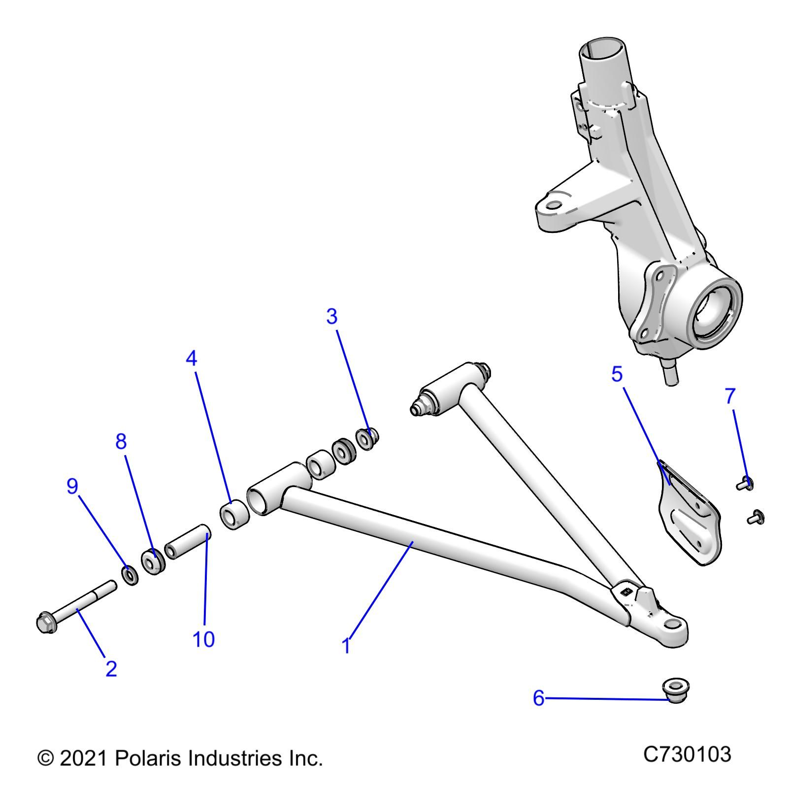 SUSPENSION A ARM AND STRUT MOUNTING POUR RANGER 570 CREW R02 2023